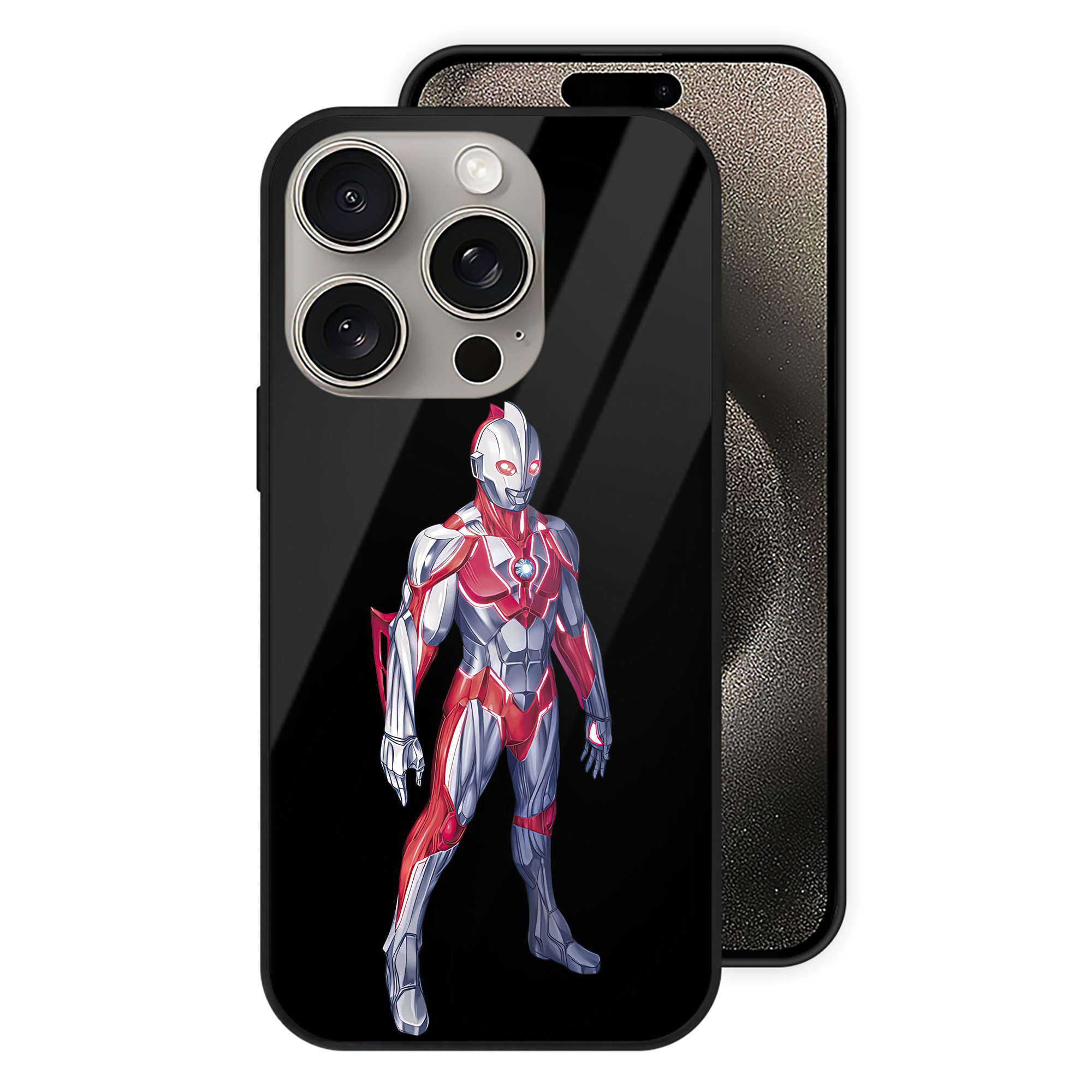 （画像用） ウルトラマン Ultraman 【iPhone15Pro対応】スマホケース 耐衝撃＆黄変防止 背面ガラス