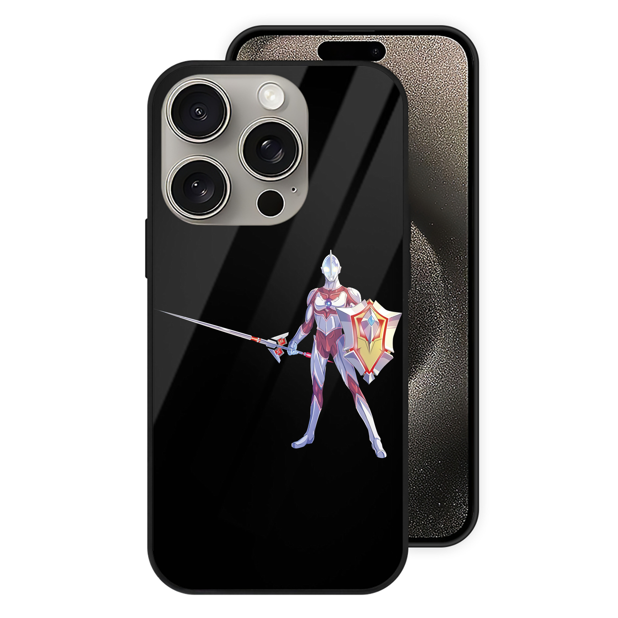 （画像用） ウルトラマン Ultraman 【iPhone15Pro対応】スマホケース 耐衝撃＆黄変防止 背面ガラス