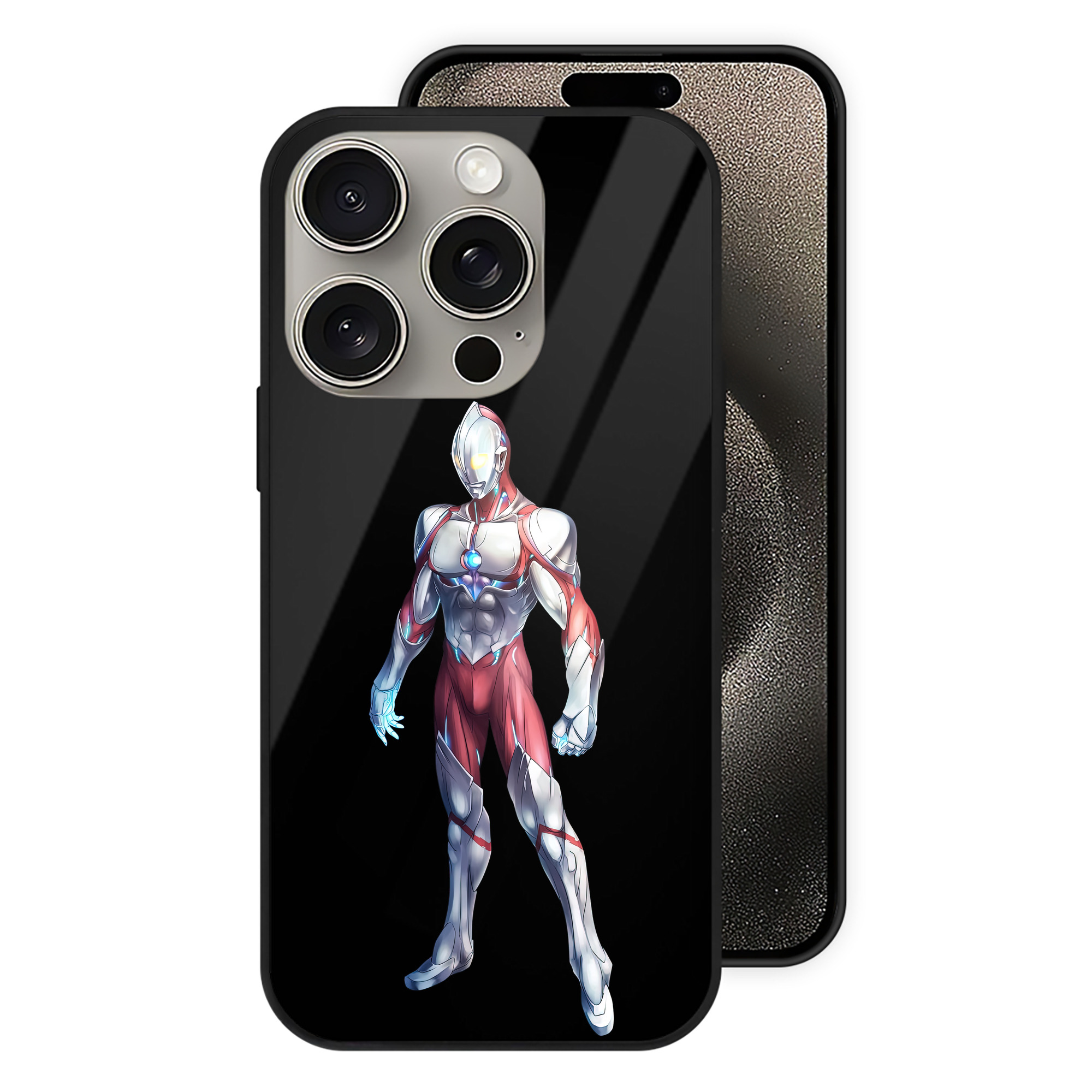 （画像用） ウルトラマン Ultraman 【iPhone15Pro対応】スマホケース 耐衝撃＆黄変防止 背面ガラス