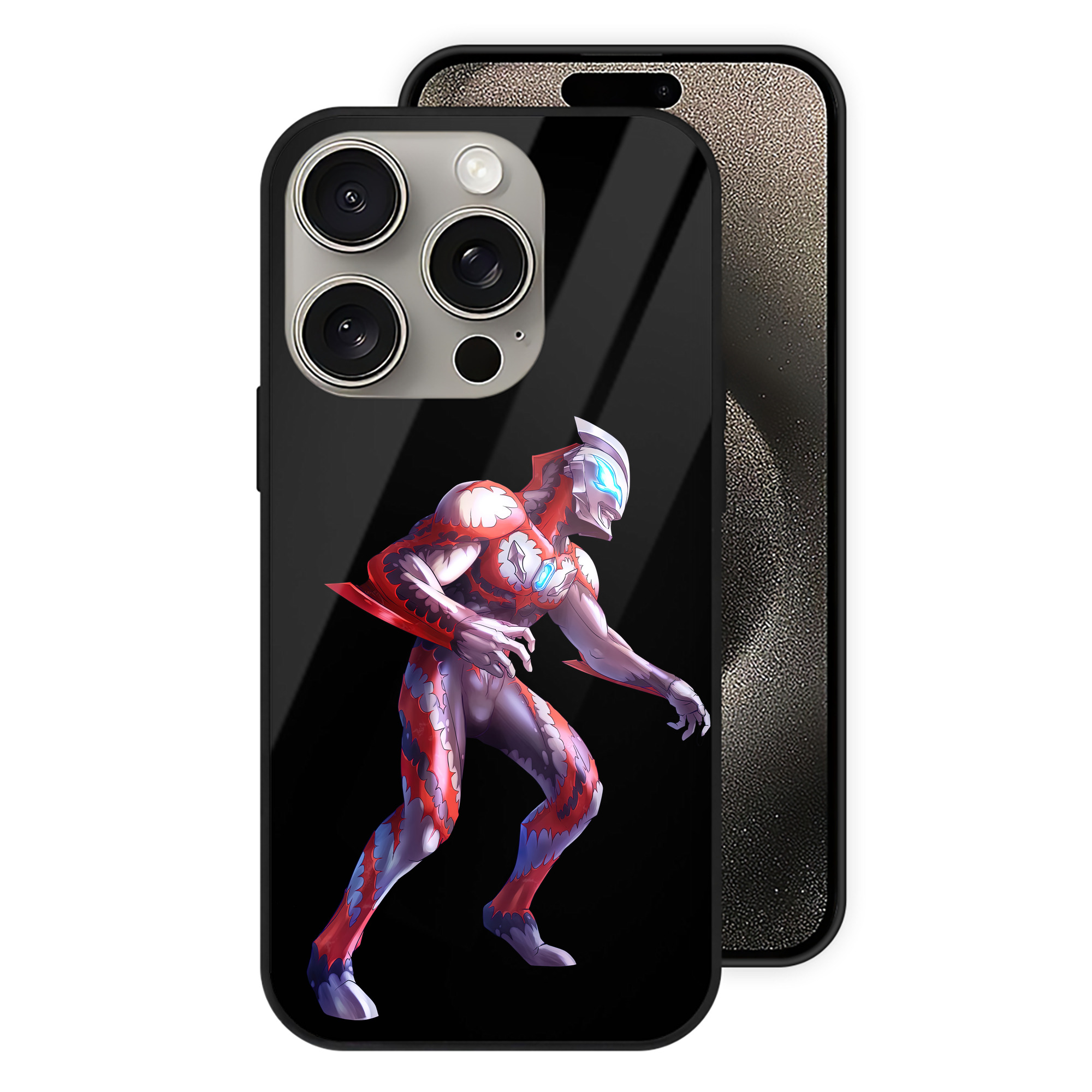 （画像用） ウルトラマン Ultraman 【iPhone15Pro対応】スマホケース 耐衝撃＆黄変防止 背面ガラス