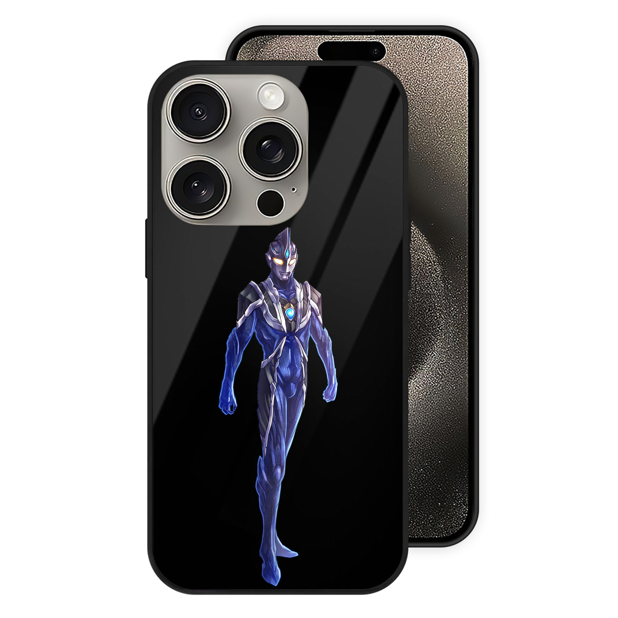 （画像用） ウルトラマン Ultraman 【iPhone15Pro対応】スマホケース 耐衝撃＆黄変防止 背面ガラス