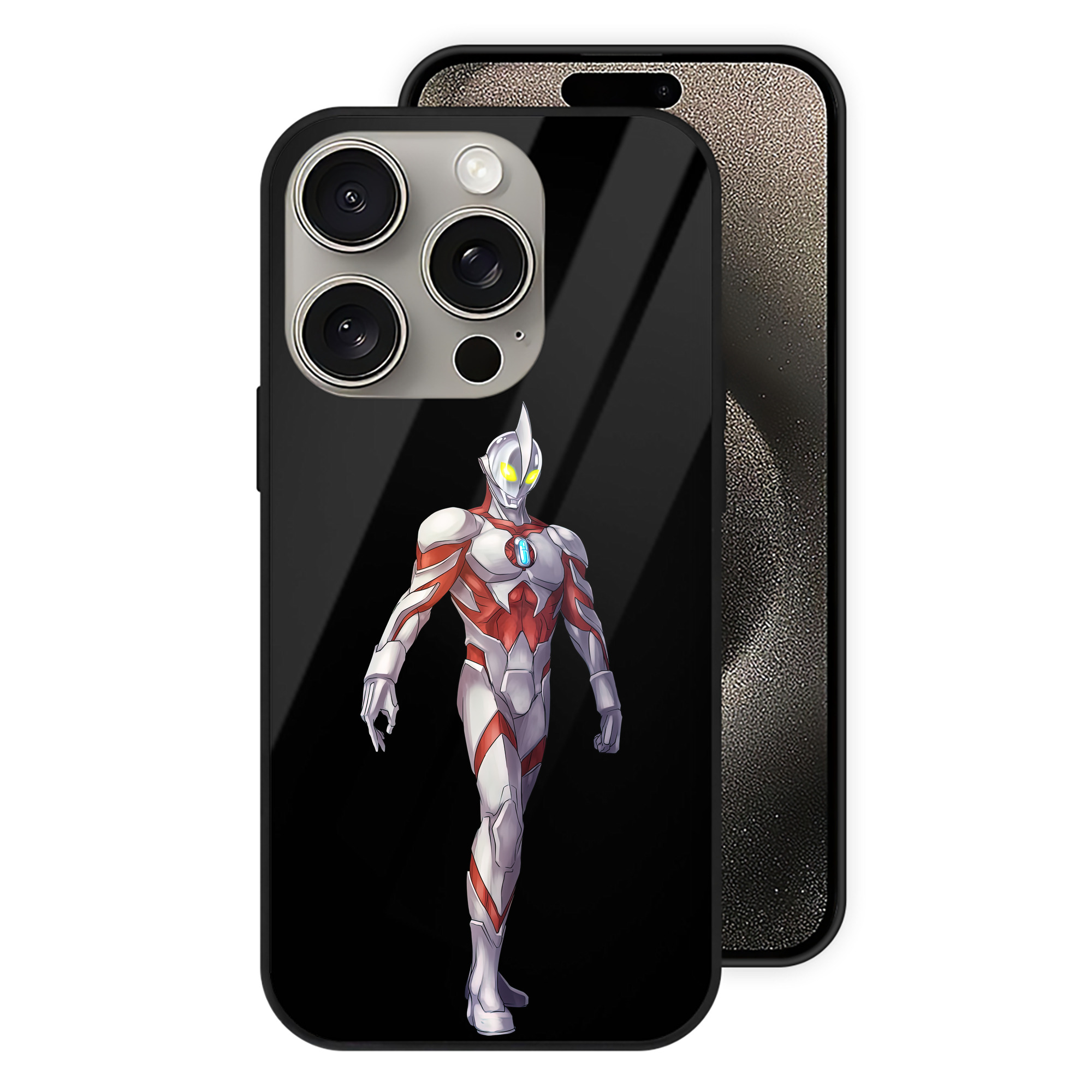 （画像用） ウルトラマン Ultraman 【iPhone15Pro対応】スマホケース 耐衝撃＆黄変防止 背面ガラス