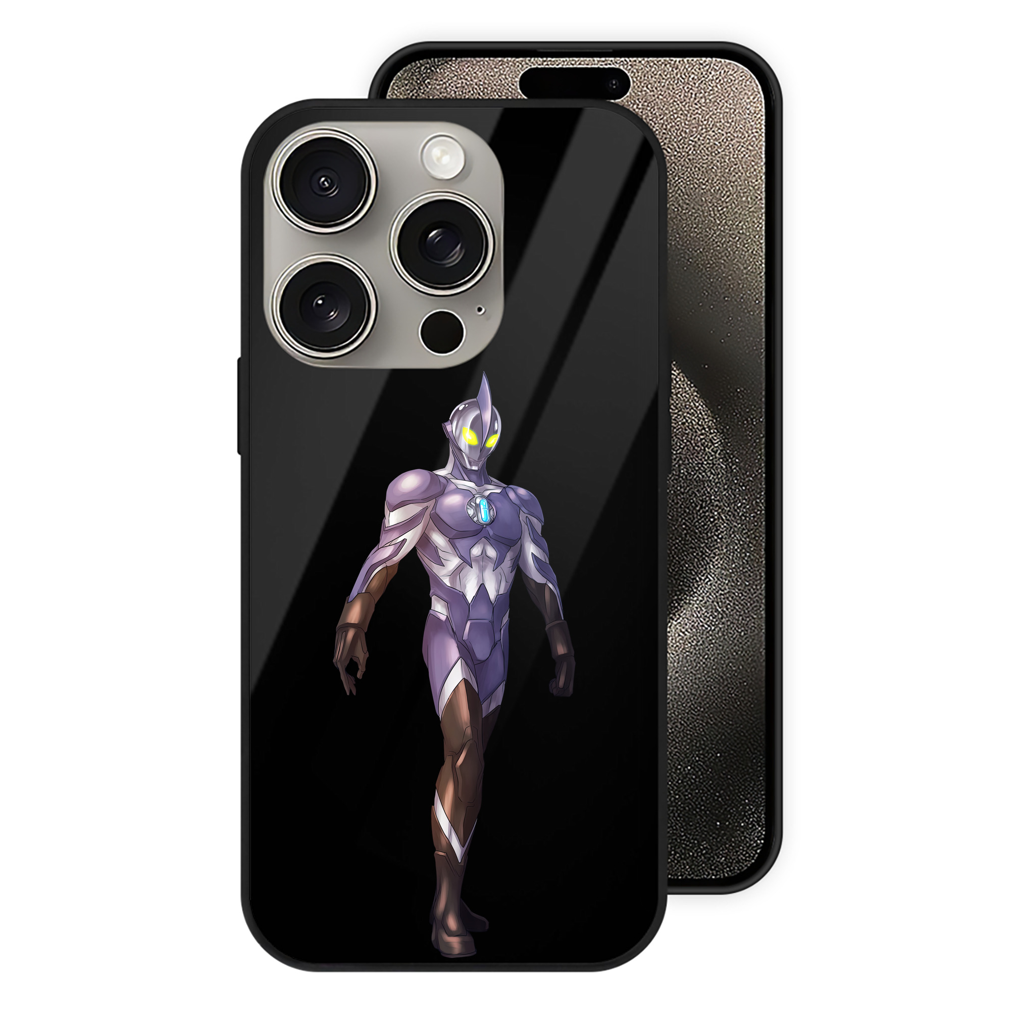 （画像用） ウルトラマン Ultraman 【iPhone15Pro対応】スマホケース 耐衝撃＆黄変防止 背面ガラス