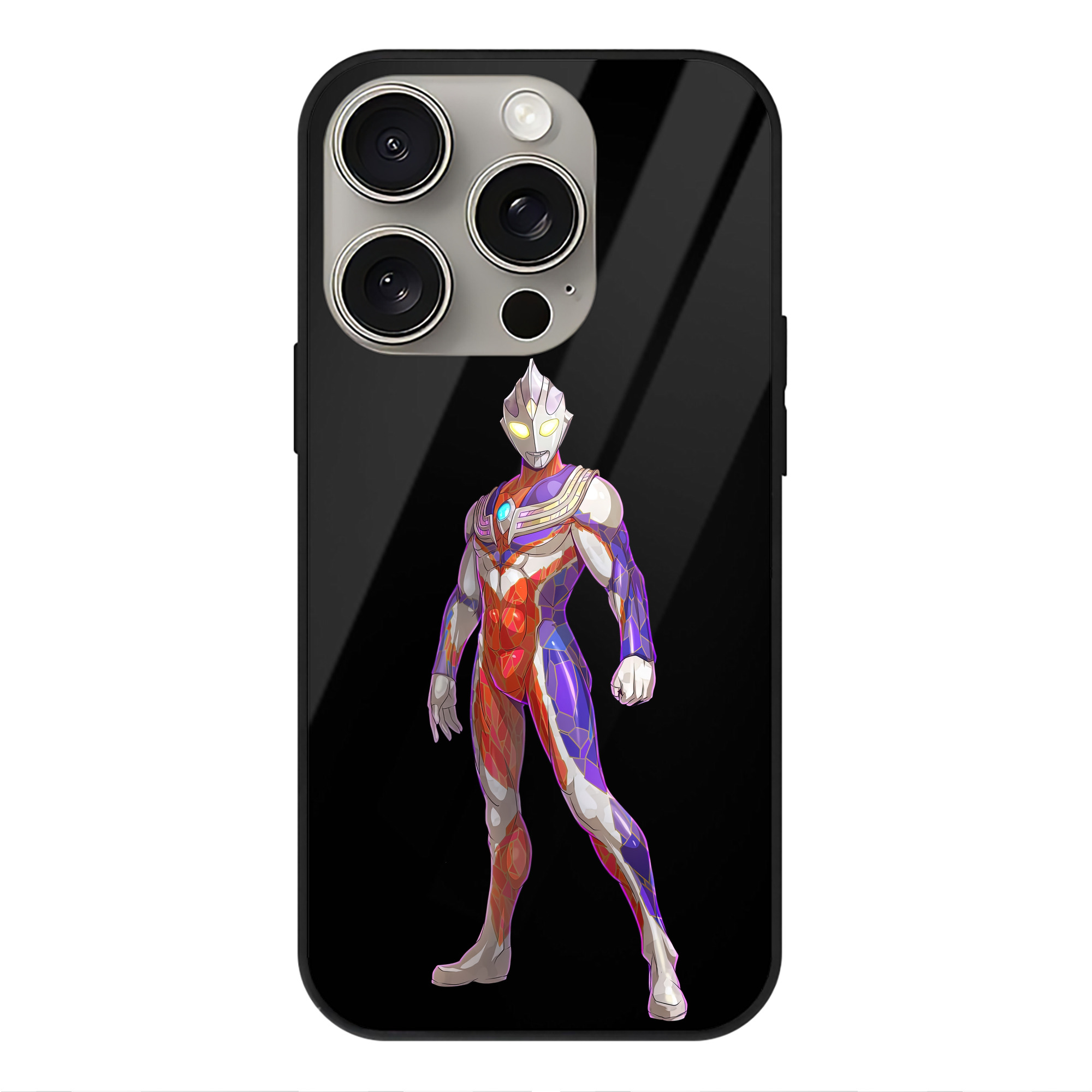 （画像用） ウルトラマン Ultraman 【iPhone15Pro対応】スマホケース 耐衝撃＆黄変防止 背面ガラス
