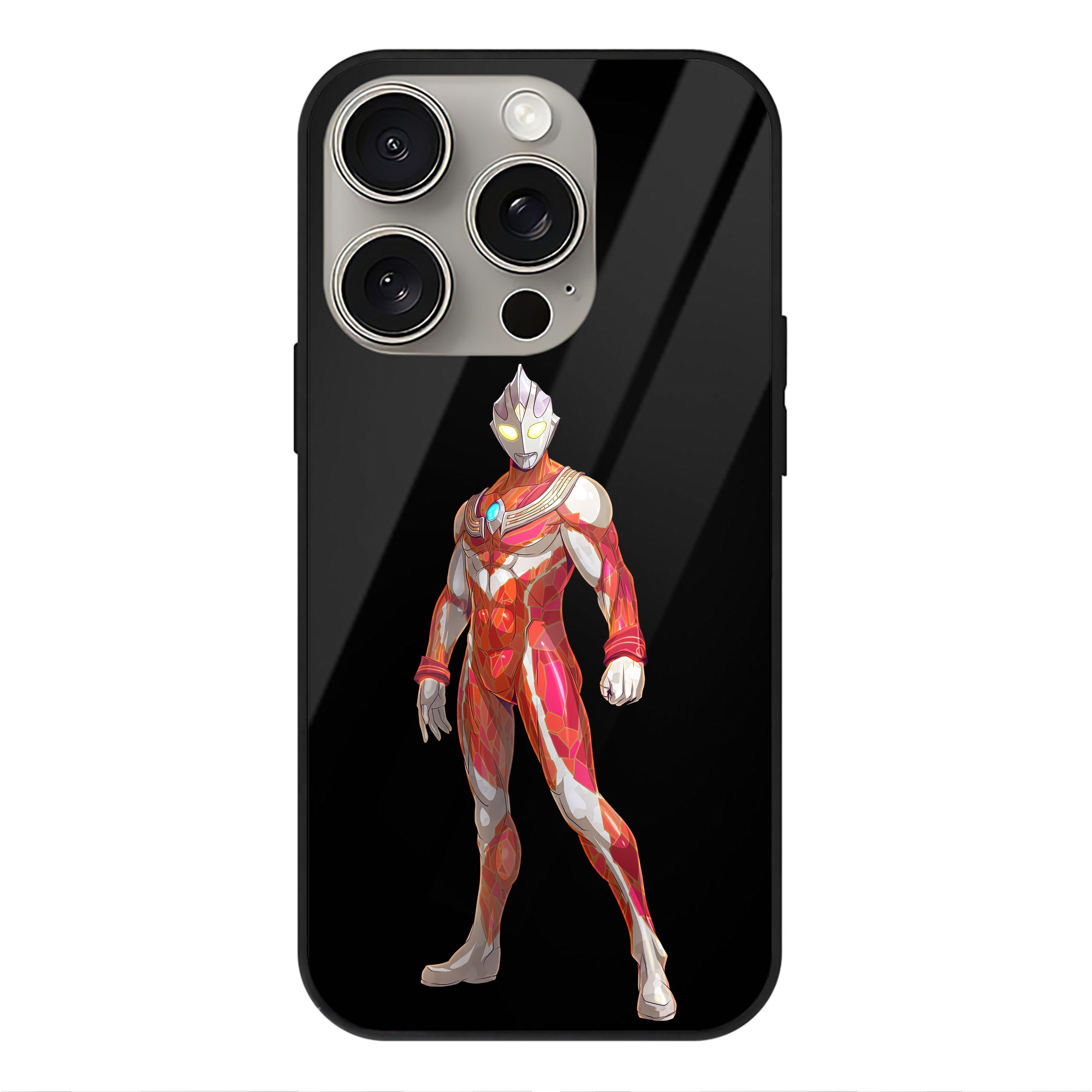 （画像用） ウルトラマン Ultraman 【iPhone15Pro対応】スマホケース 耐衝撃＆黄変防止 背面ガラス