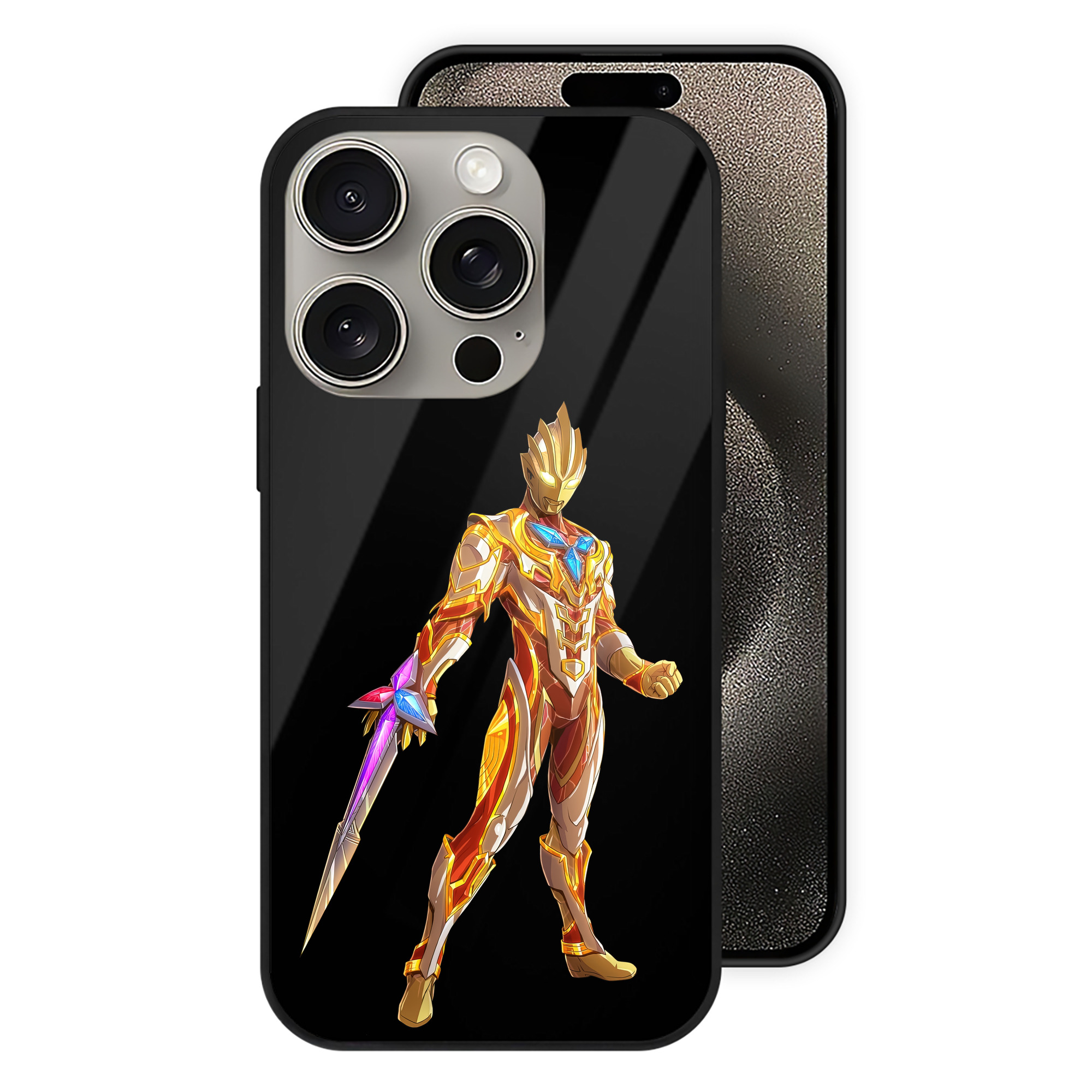 （画像用） ウルトラマン Ultraman 【iPhone15Pro対応】スマホケース 耐衝撃＆黄変防止 背面ガラス