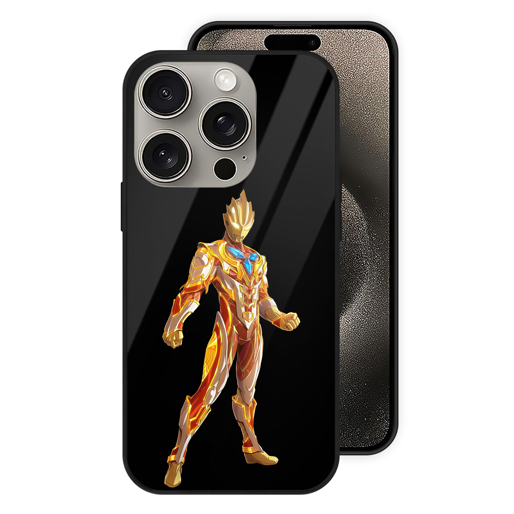 （画像用） ウルトラマン Ultraman 【iPhone15Pro対応】スマホケース 耐衝撃＆黄変防止 背面ガラス