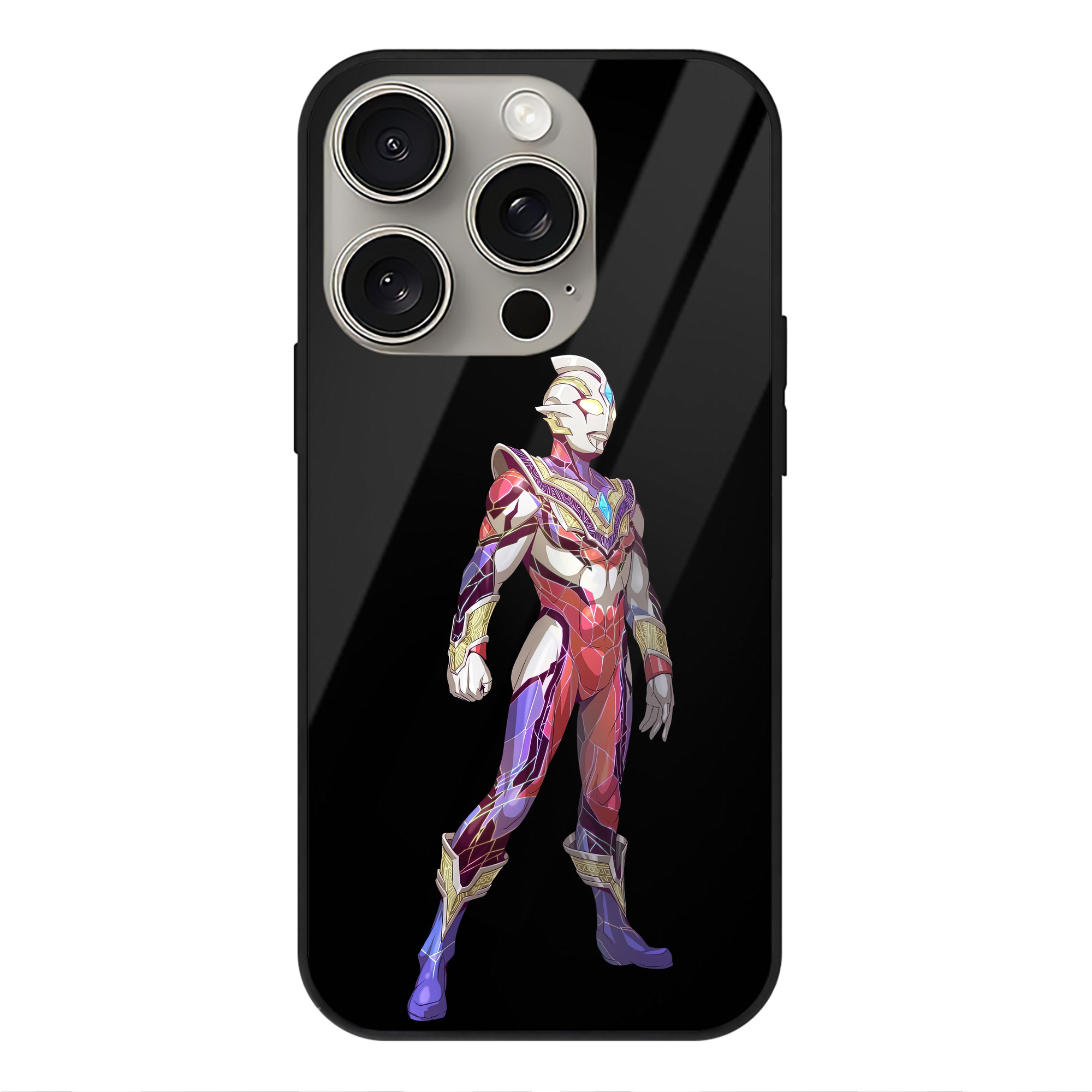 （画像用） ウルトラマン Ultraman 【iPhone15Pro対応】スマホケース 耐衝撃＆黄変防止 背面ガラス