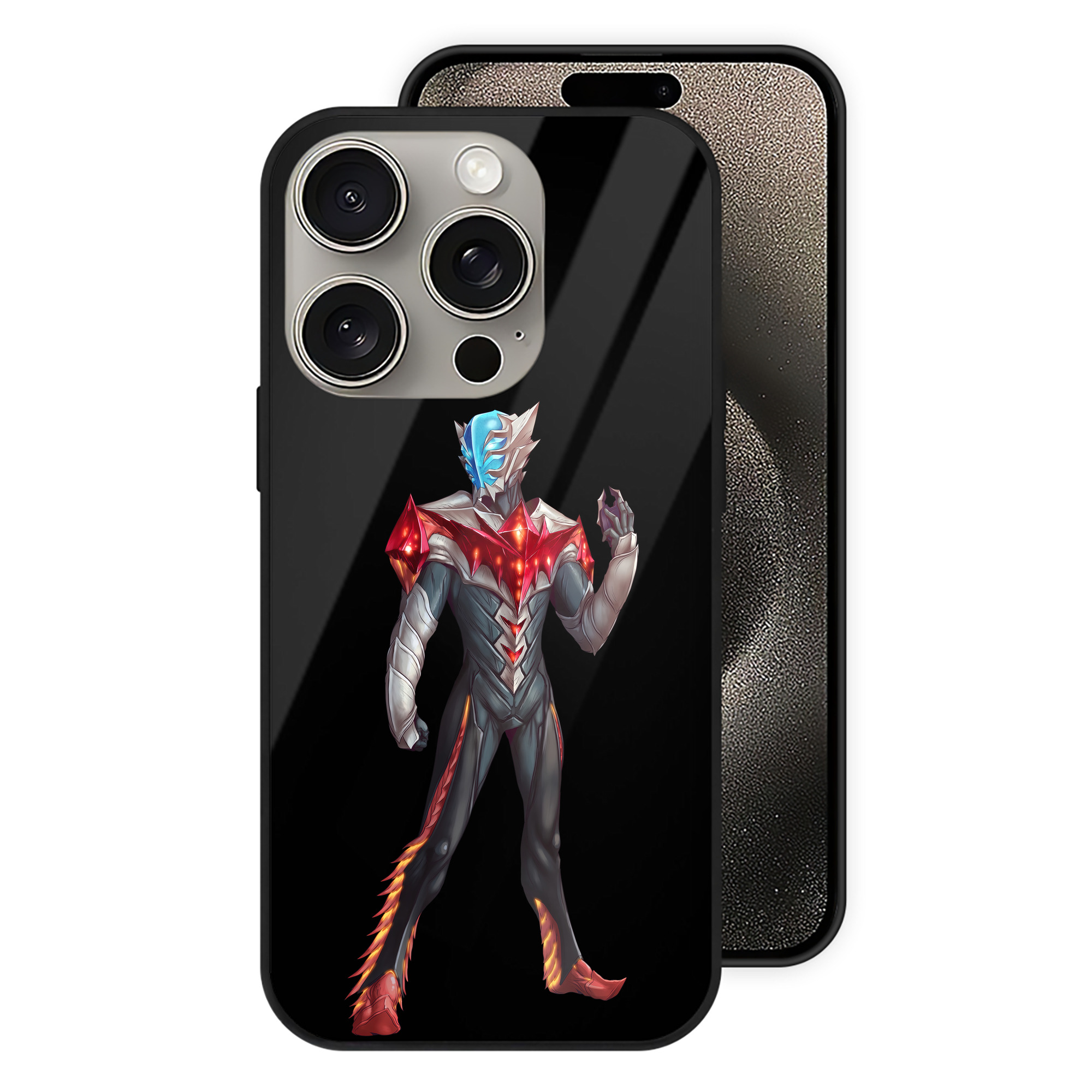 （画像用） ウルトラマン Ultraman 【iPhone15Pro対応】スマホケース 耐衝撃＆黄変防止 背面ガラス