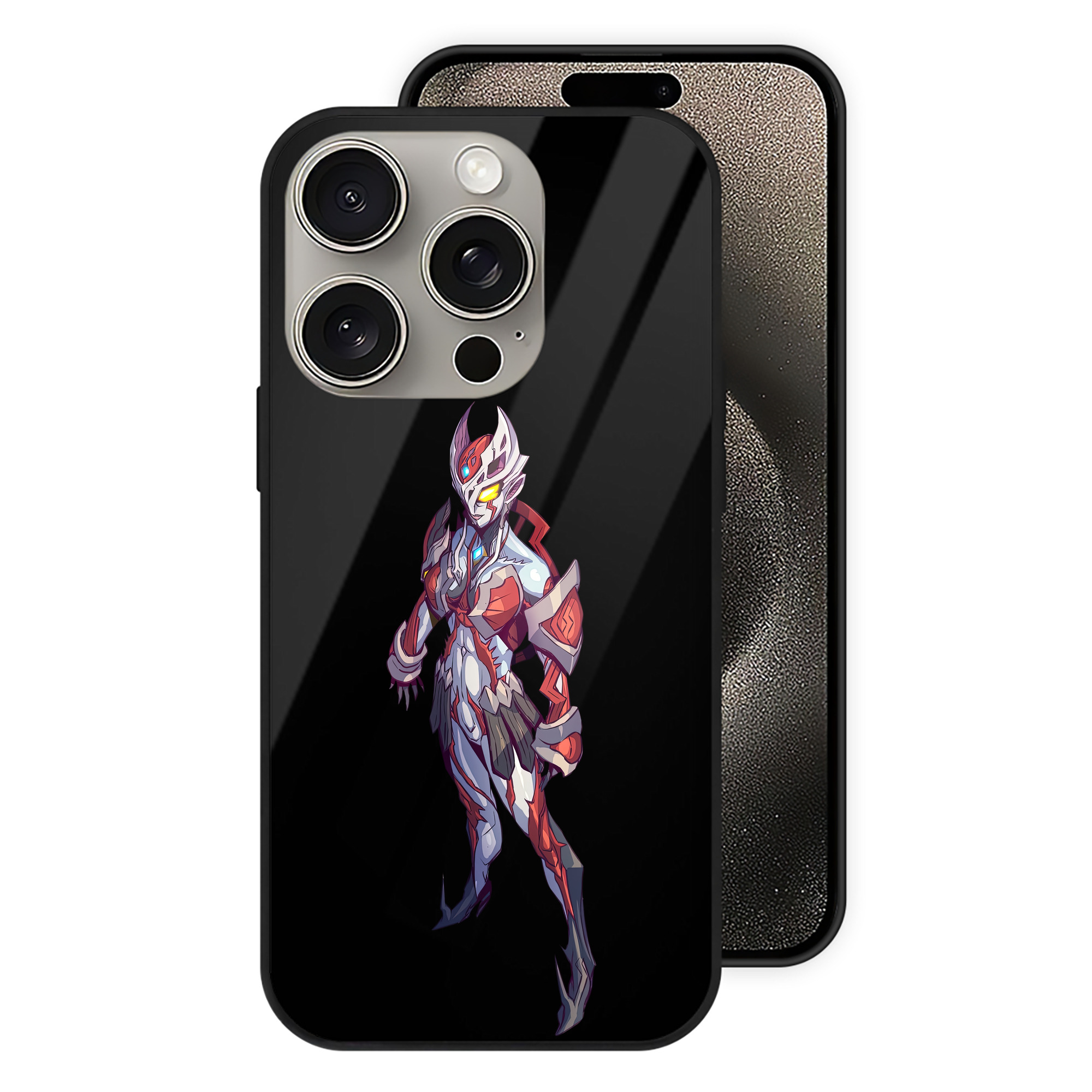 （画像用） ウルトラマン Ultraman 【iPhone15Pro対応】スマホケース 耐衝撃＆黄変防止 背面ガラス