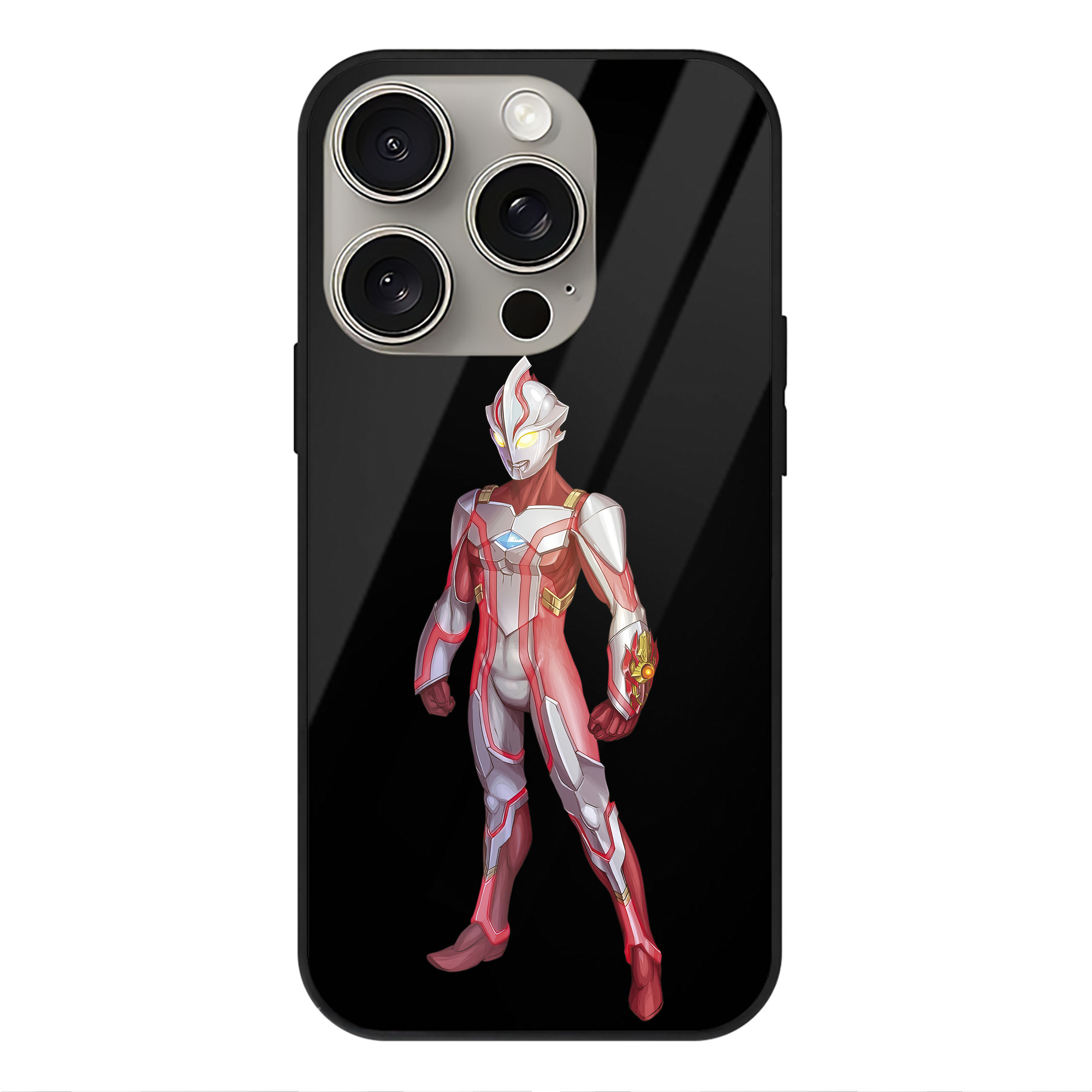 （画像用） ウルトラマン Ultraman 【iPhone15Pro対応】スマホケース 耐衝撃＆黄変防止 背面ガラス