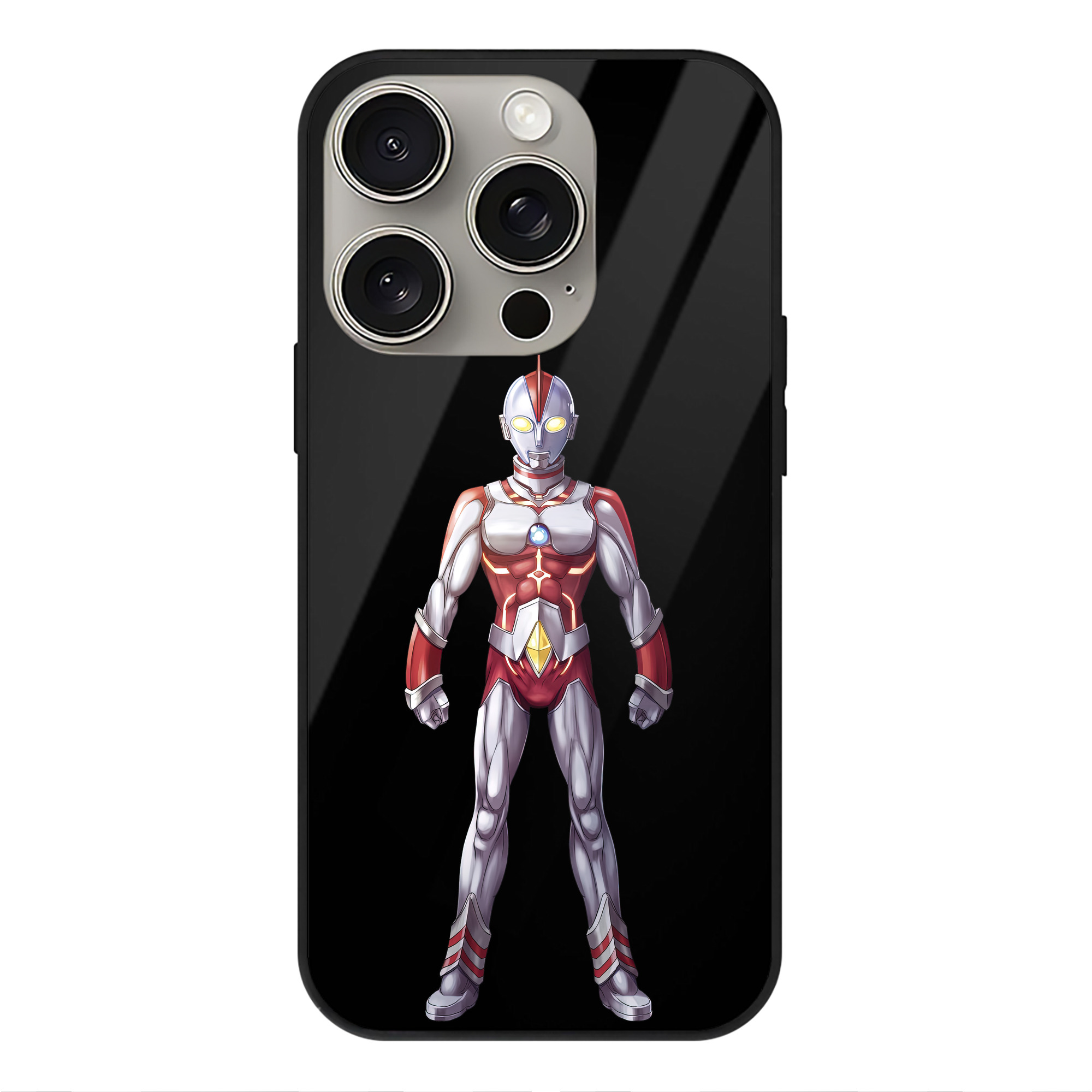 （画像用） ウルトラマン Ultraman 【iPhone15Pro対応】スマホケース 耐衝撃＆黄変防止 背面ガラス