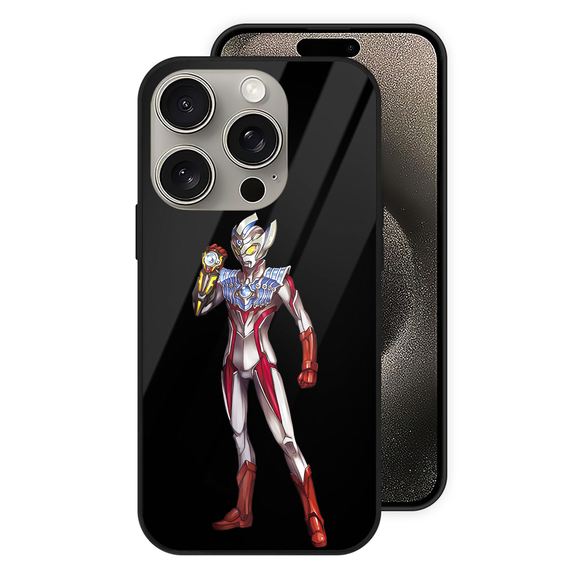 （画像用） ウルトラマン Ultraman 【iPhone15Pro対応】スマホケース 耐衝撃＆黄変防止 背面ガラス