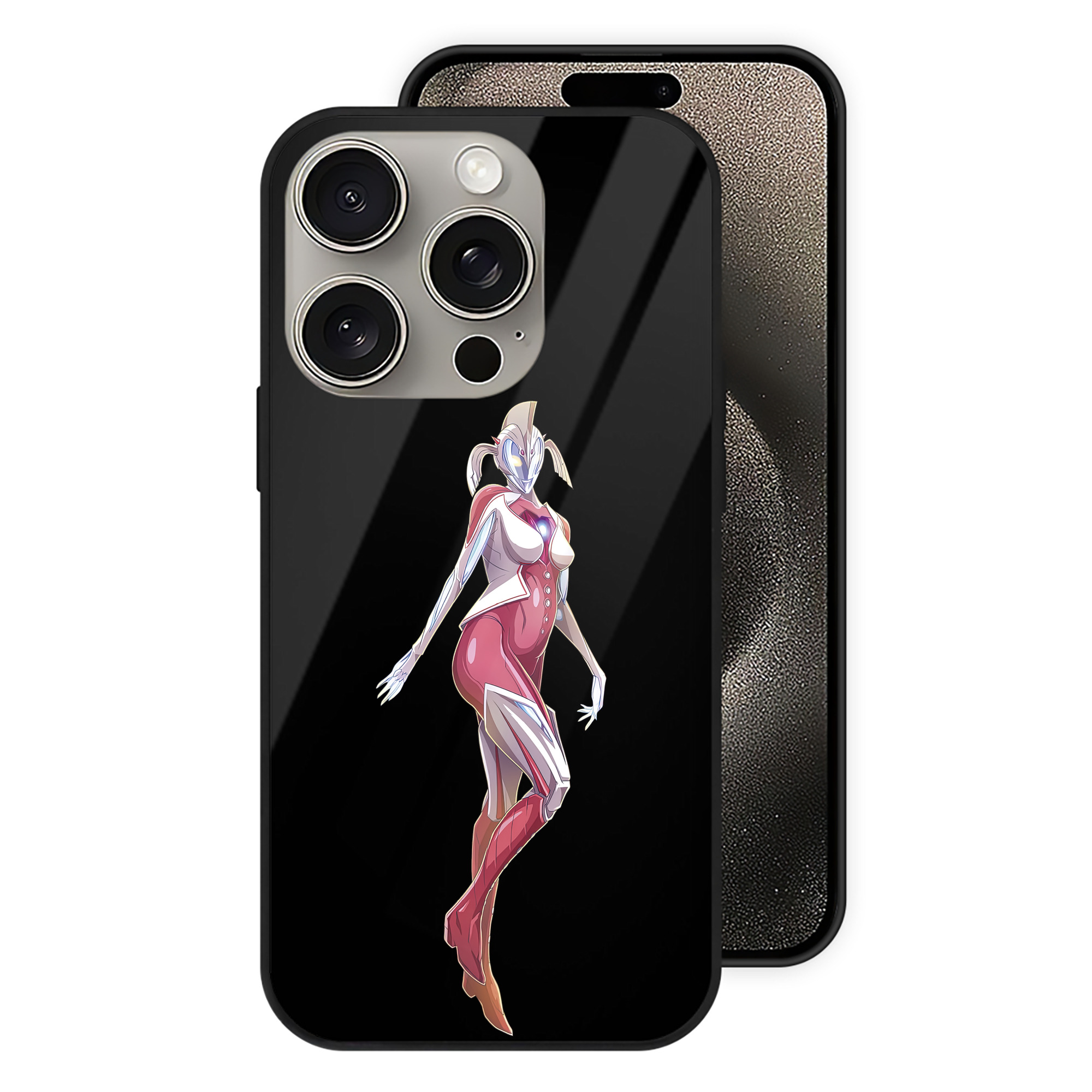 （画像用） ウルトラマン Ultraman 【iPhone15Pro対応】スマホケース 耐衝撃＆黄変防止 背面ガラス