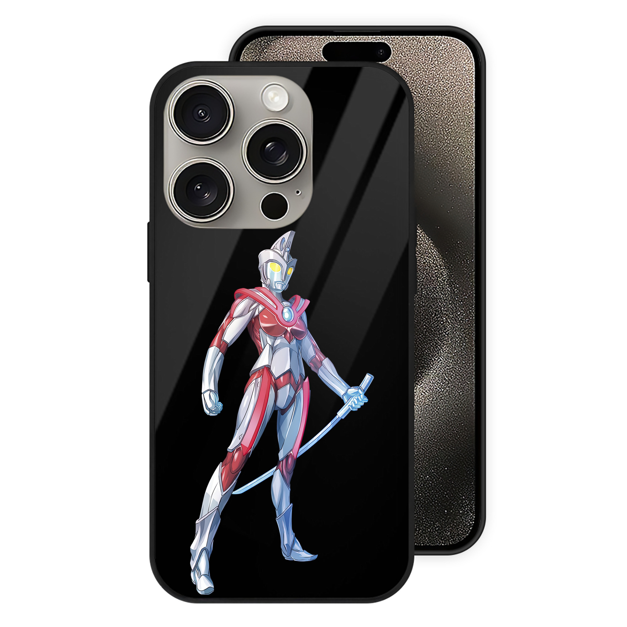 （画像用） ウルトラマン Ultraman 【iPhone15Pro対応】スマホケース 耐衝撃＆黄変防止 背面ガラス