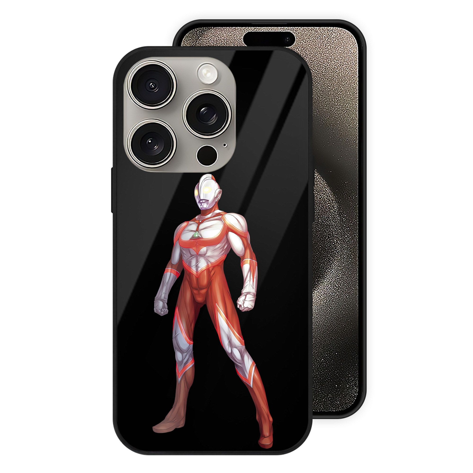 （画像用） ウルトラマン Ultraman 【iPhone15Pro対応】スマホケース 耐衝撃＆黄変防止 背面ガラス