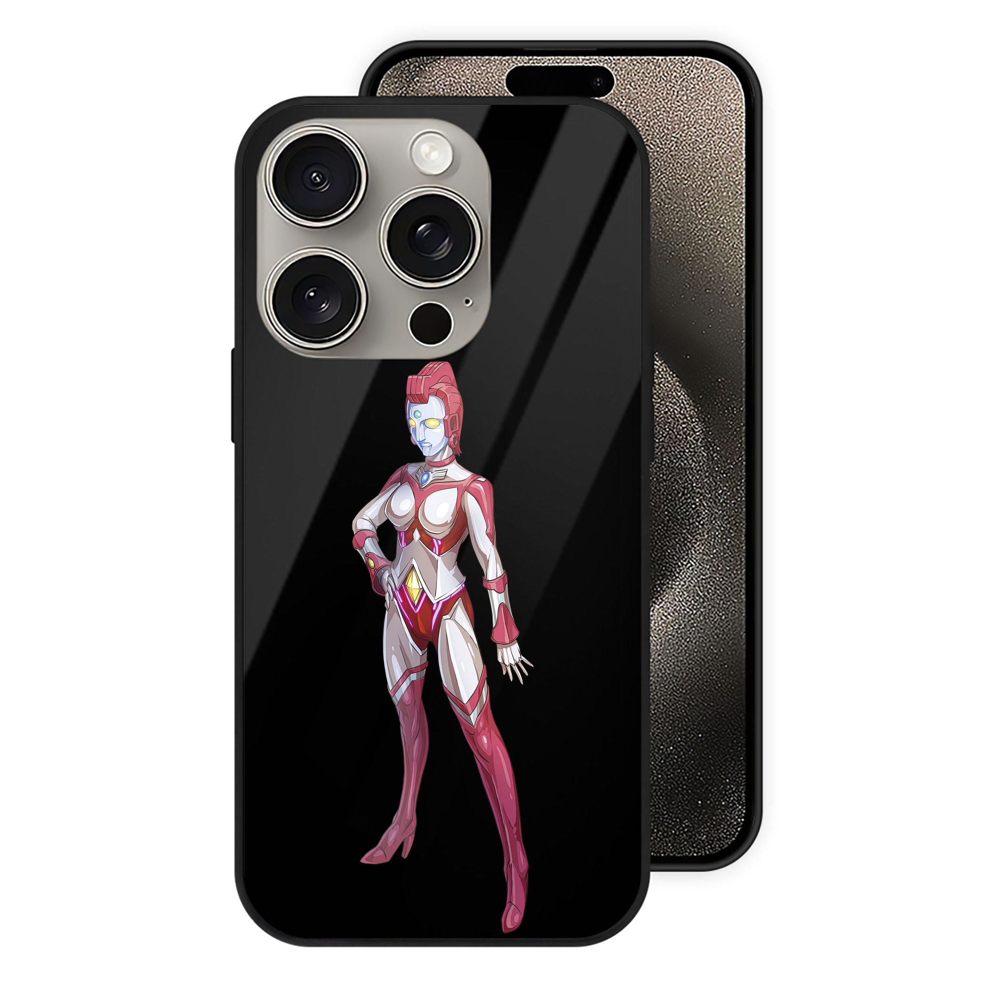 （画像用） ウルトラマン Ultraman 【iPhone15Pro対応】スマホケース 耐衝撃＆黄変防止 背面ガラス