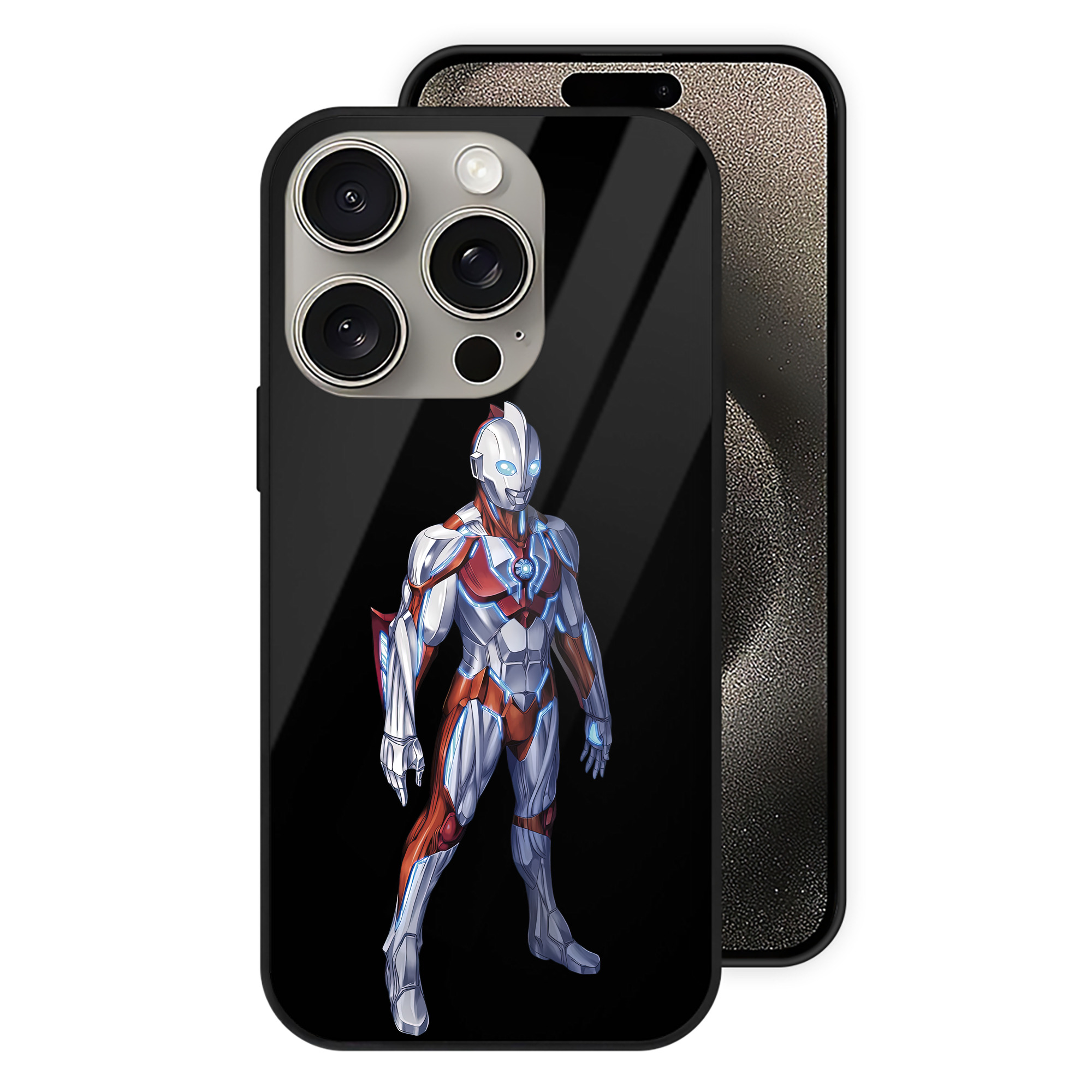 （画像用） ウルトラマン Ultraman 【iPhone15Pro対応】スマホケース 耐衝撃＆黄変防止 背面ガラス