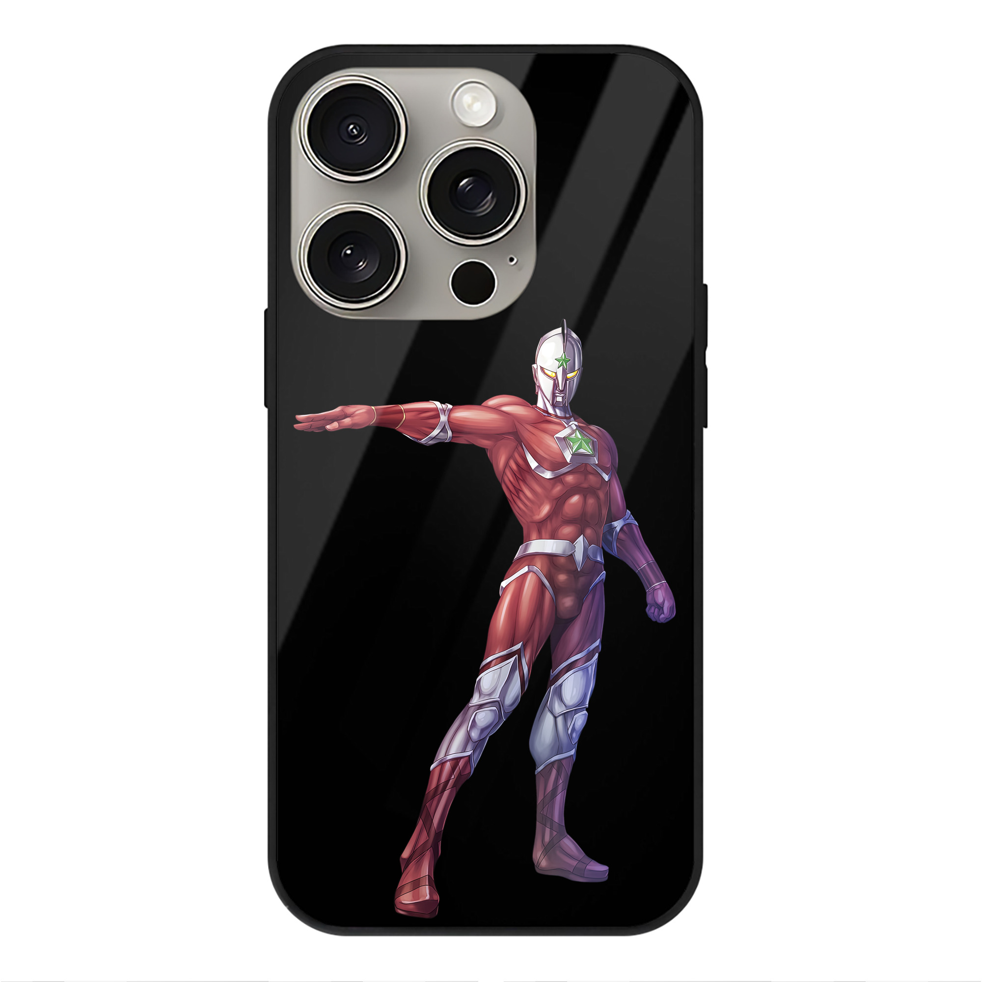 （画像用） ウルトラマン Ultraman 【iPhone15Pro対応】スマホケース 耐衝撃＆黄変防止 背面ガラス
