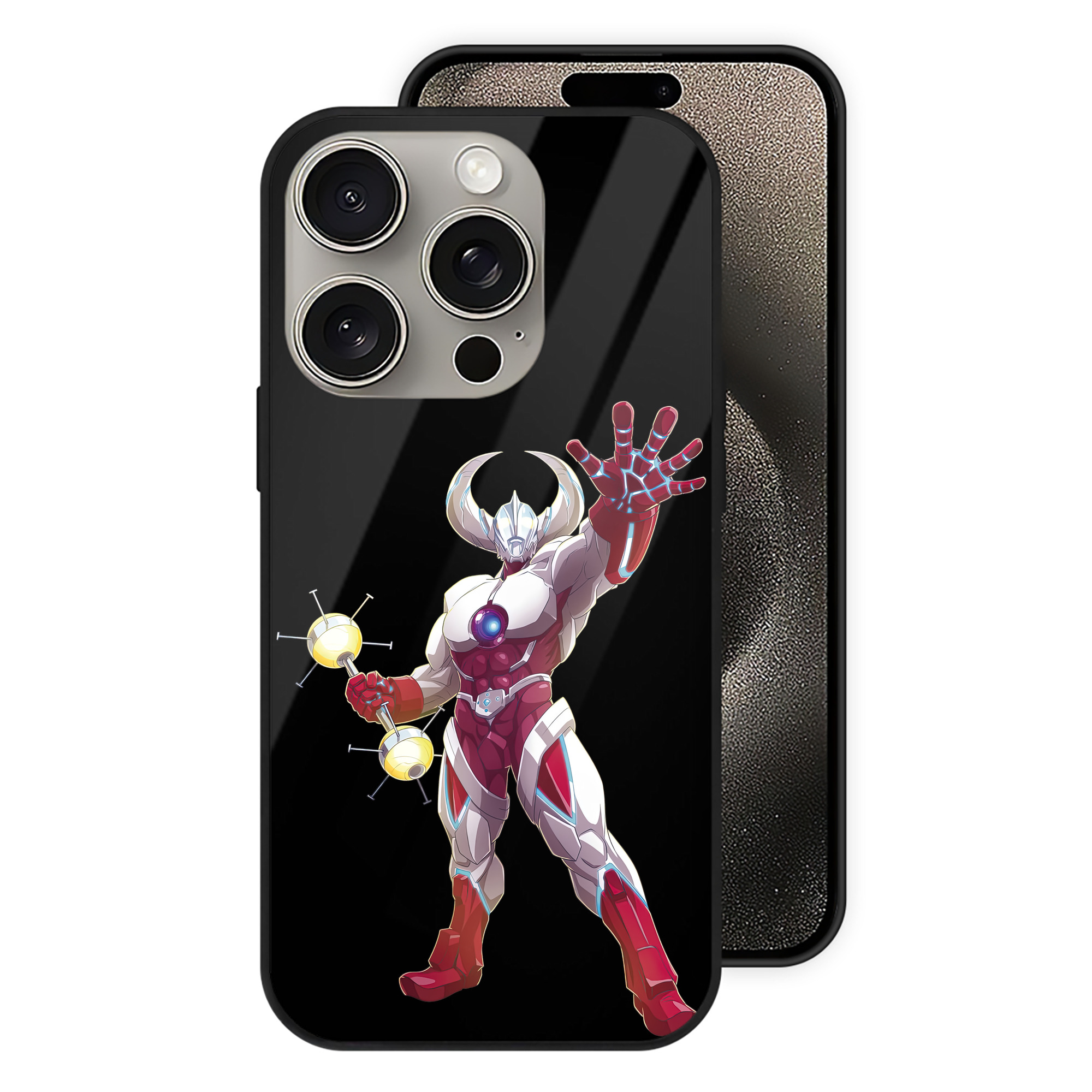 （画像用） ウルトラマン Ultraman 【iPhone15Pro対応】スマホケース 耐衝撃＆黄変防止 背面ガラス