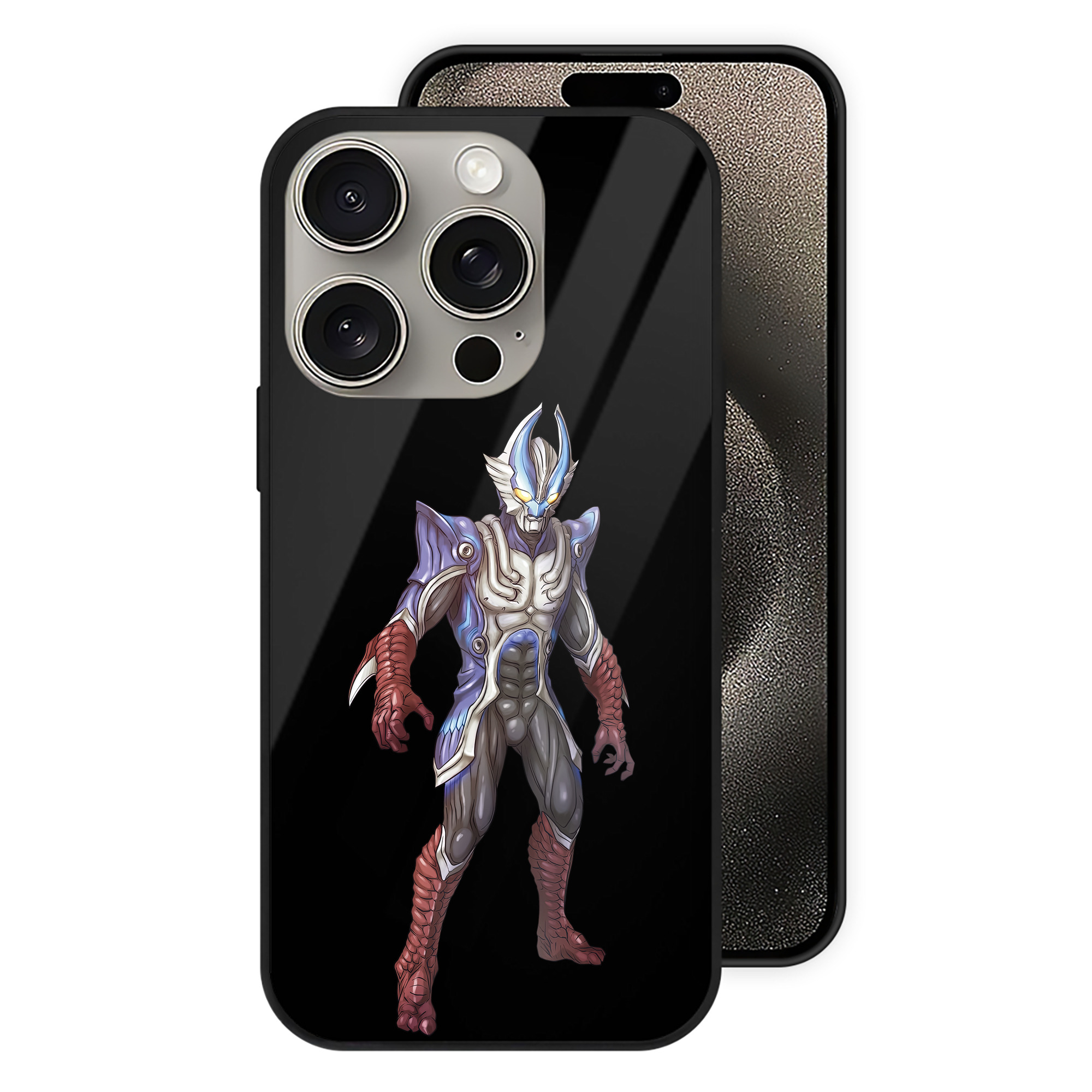 （画像用） ウルトラマン Ultraman 【iPhone15Pro対応】スマホケース 耐衝撃＆黄変防止 背面ガラス