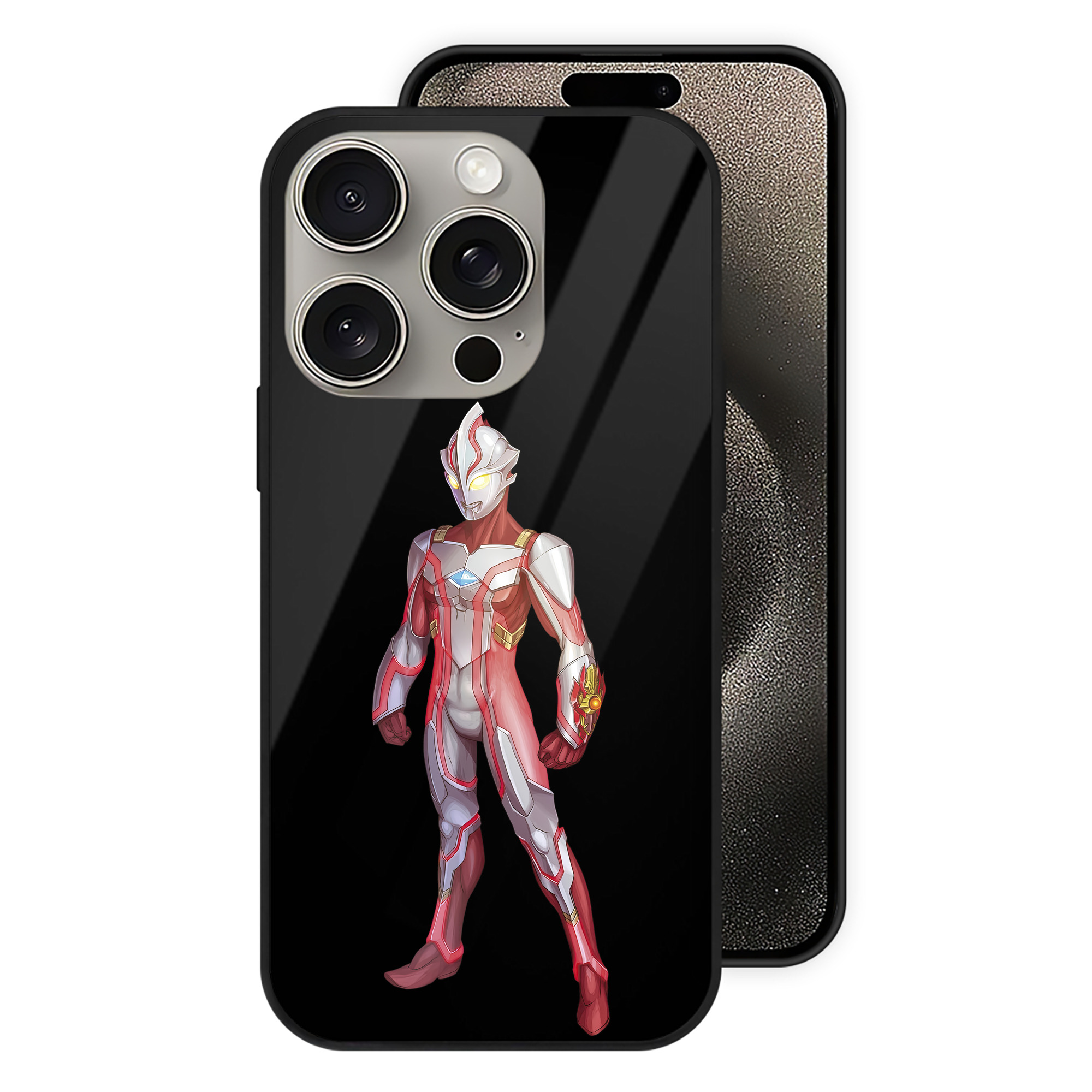 （画像用） ウルトラマン Ultraman 【iPhone15Pro対応】スマホケース 耐衝撃＆黄変防止 背面ガラス
