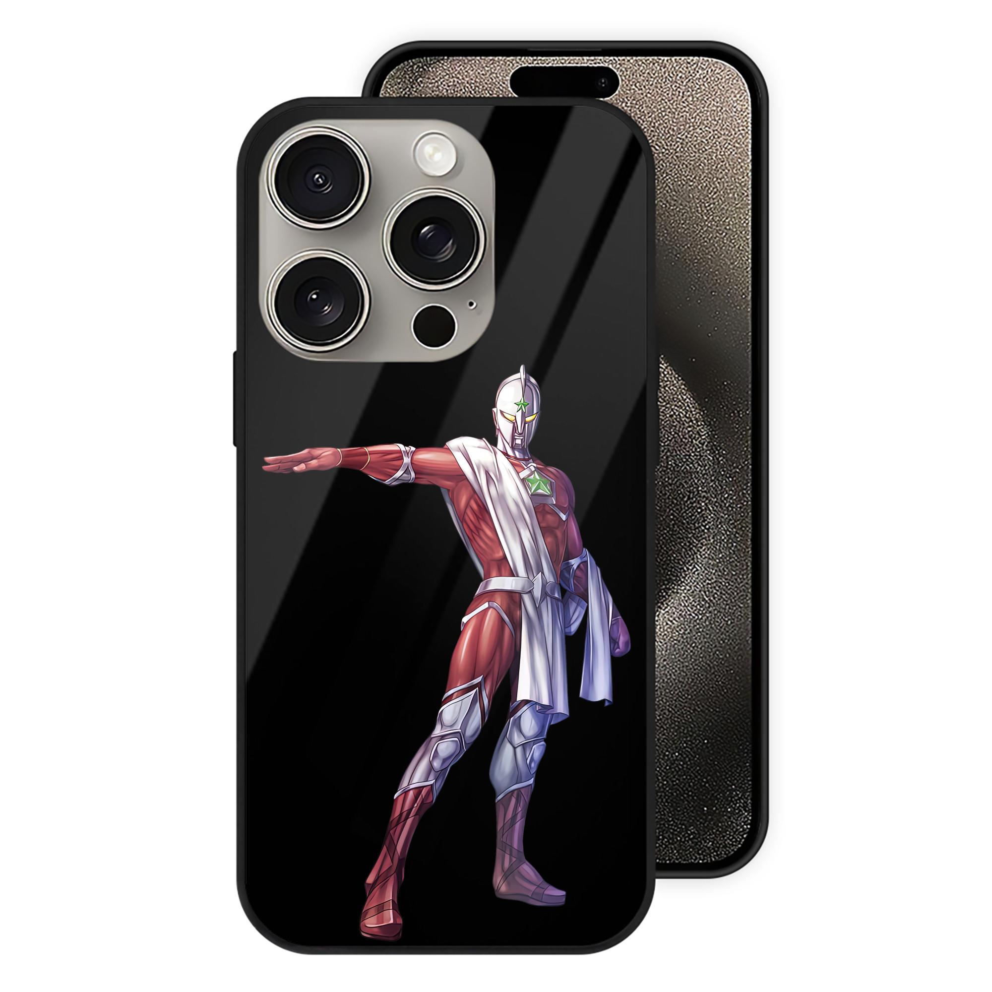 （画像用） ウルトラマン Ultraman 【iPhone15Pro対応】スマホケース 耐衝撃＆黄変防止 背面ガラス