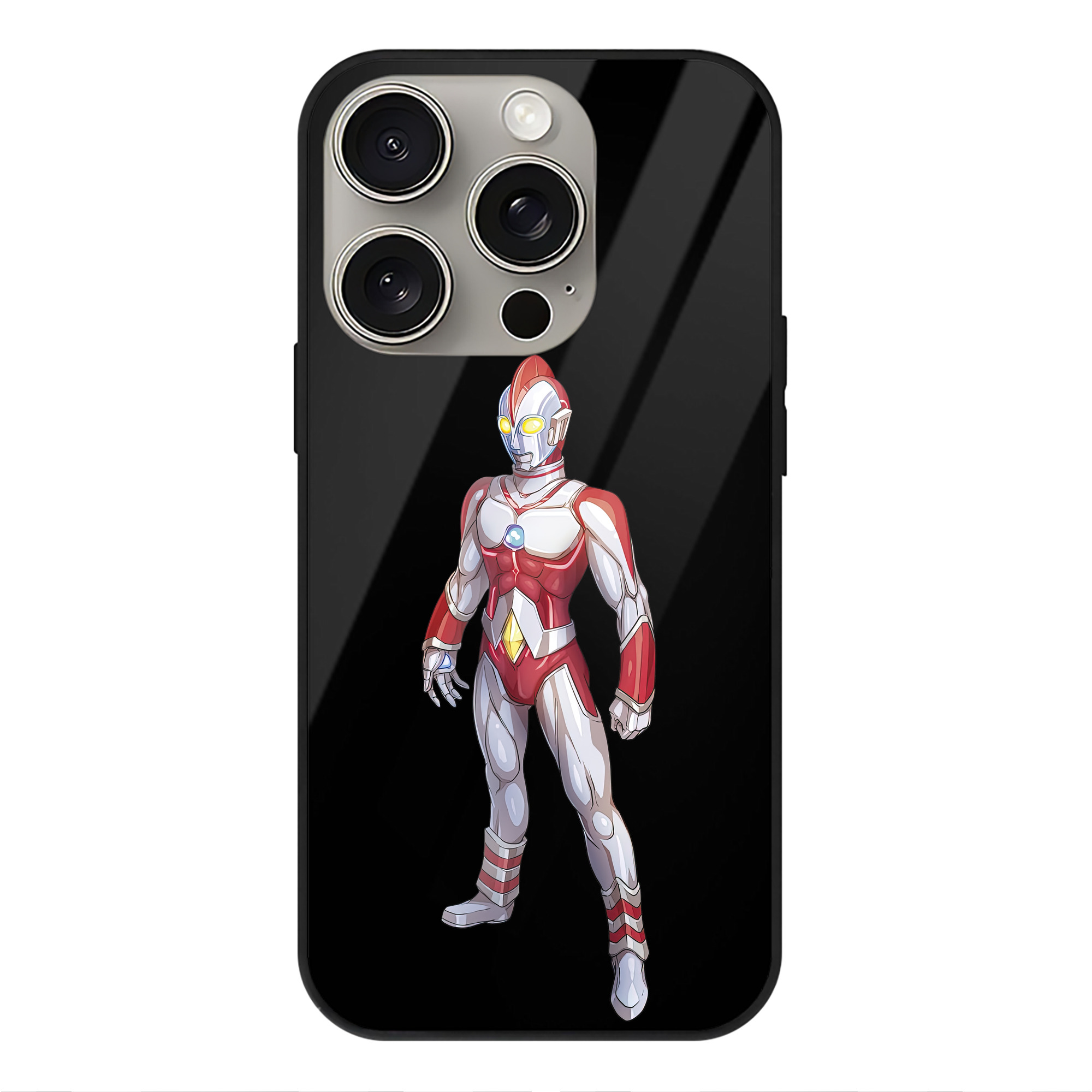 （画像用） ウルトラマン Ultraman 【iPhone15Pro対応】スマホケース 耐衝撃＆黄変防止 背面ガラス