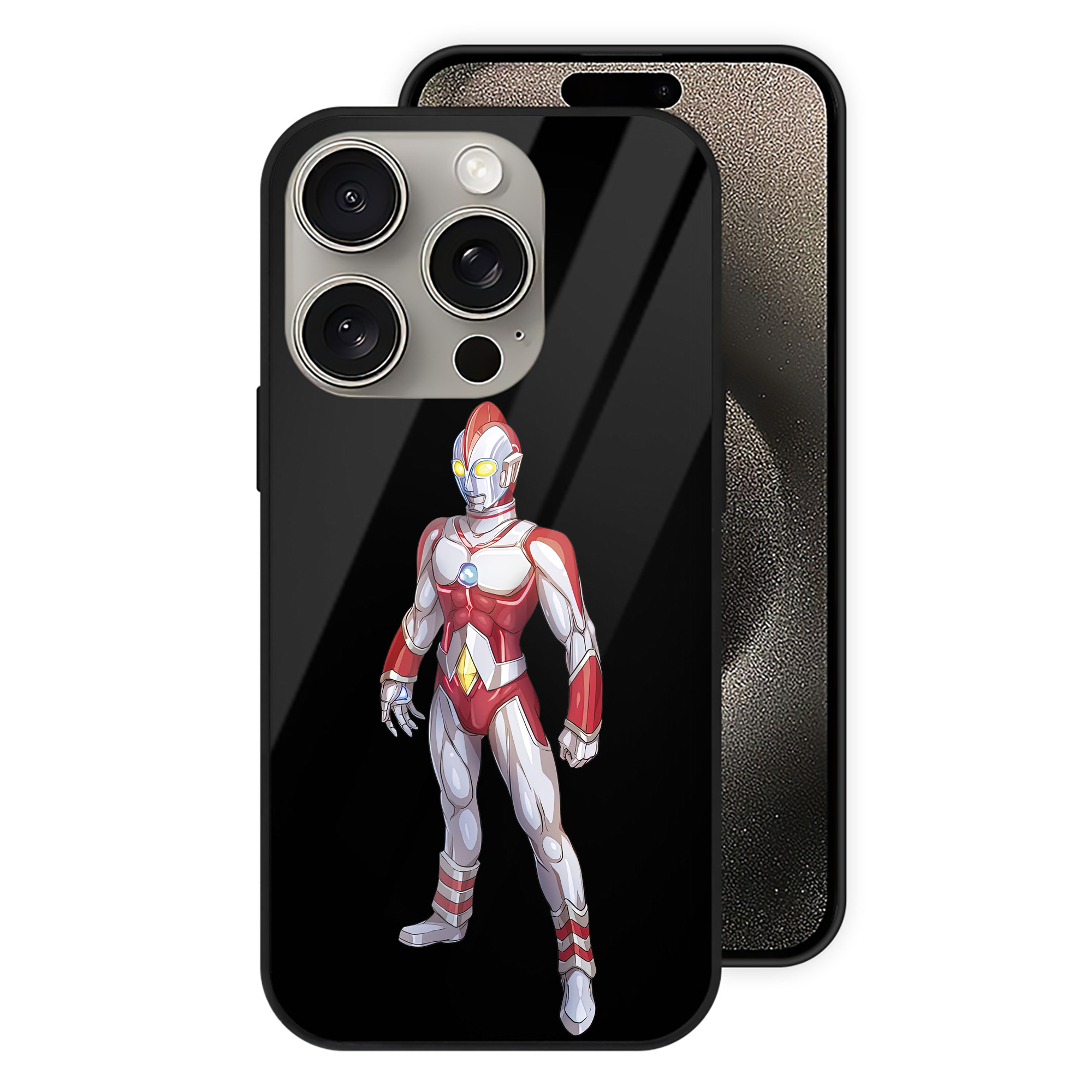 （画像用） ウルトラマン Ultraman 【iPhone15Pro対応】スマホケース 耐衝撃＆黄変防止 背面ガラス