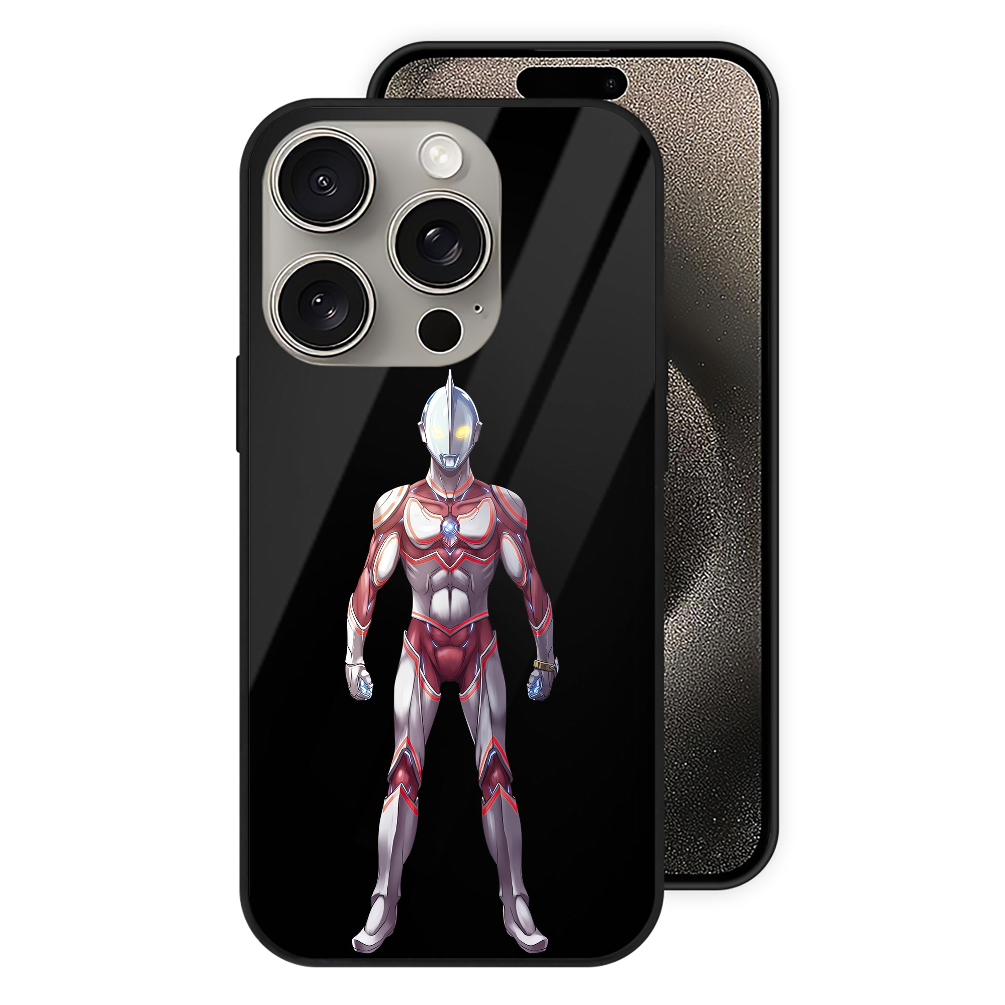 （画像用） ウルトラマン Ultraman 【iPhone15Pro対応】スマホケース 耐衝撃＆黄変防止 背面ガラス