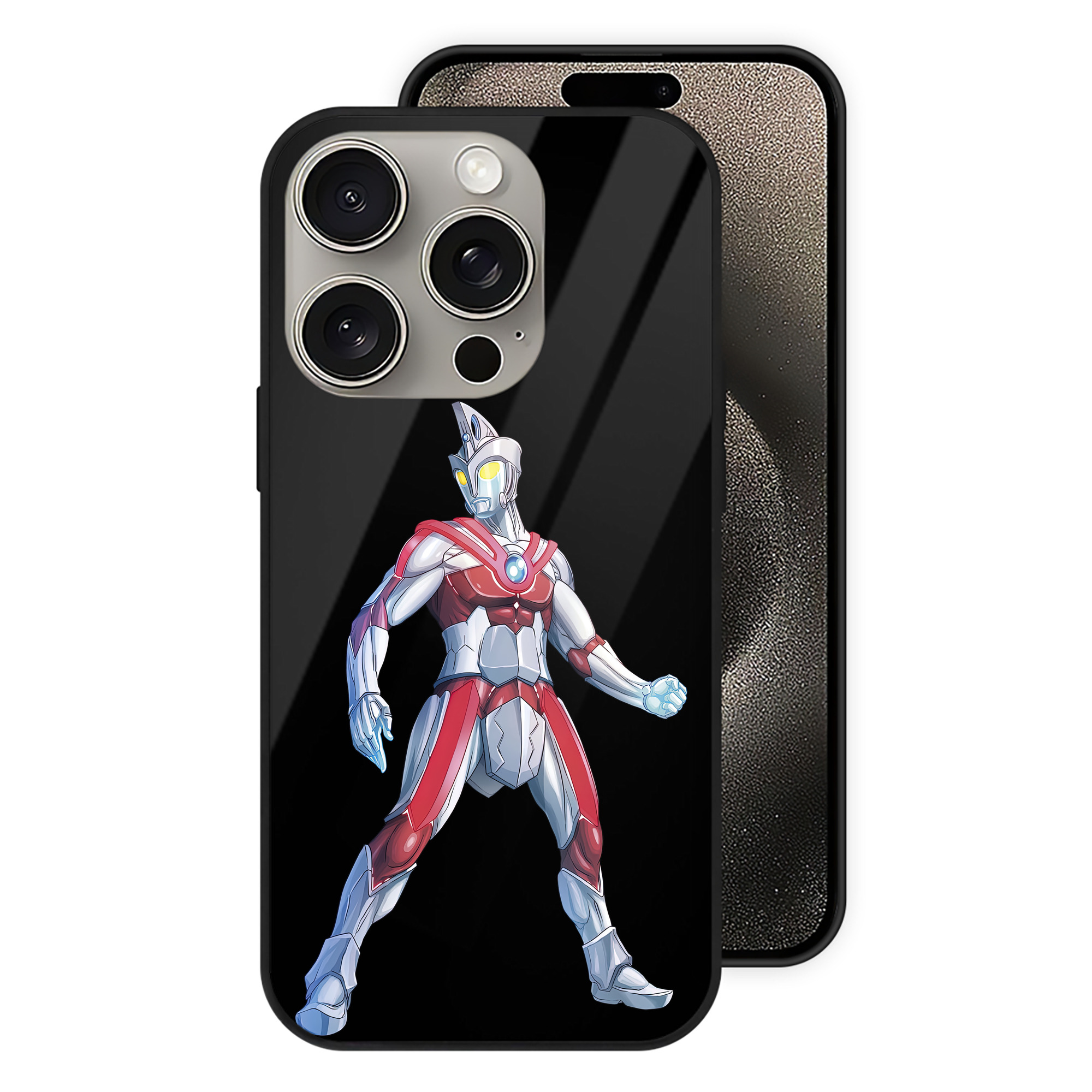 （画像用） ウルトラマン Ultraman 【iPhone15Pro対応】スマホケース 耐衝撃＆黄変防止 背面ガラス