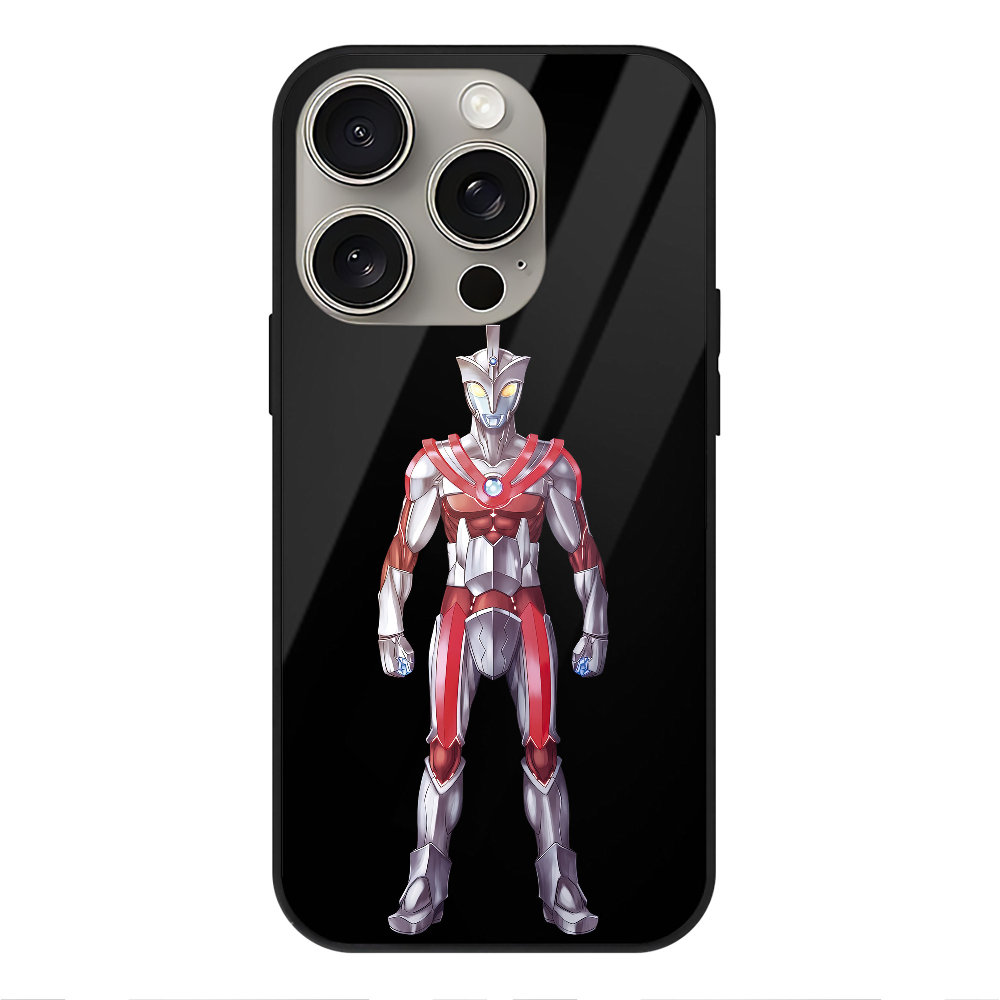 （画像用） ウルトラマン Ultraman 【iPhone15Pro対応】スマホケース 耐衝撃＆黄変防止 背面ガラス