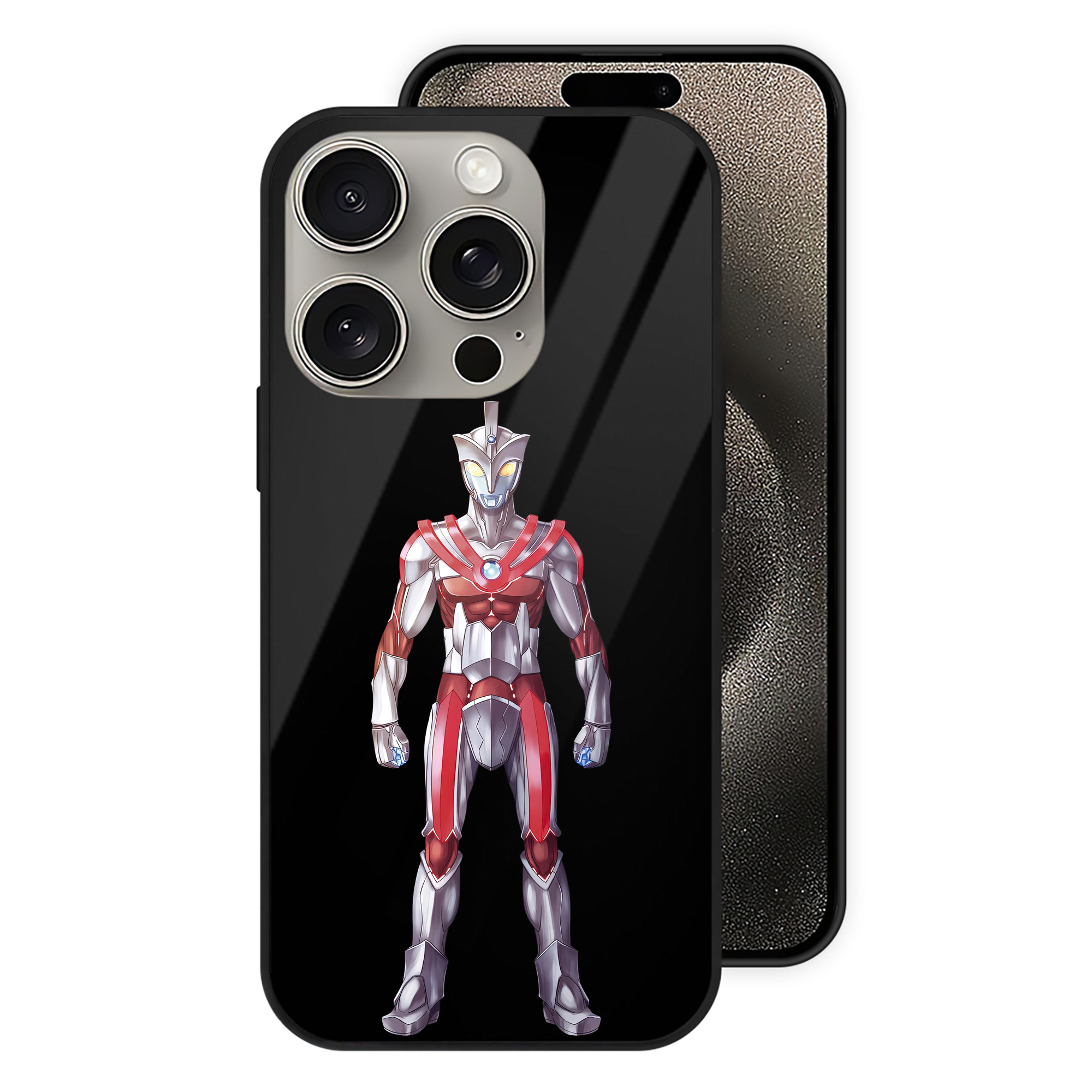 （画像用） ウルトラマン Ultraman 【iPhone15Pro対応】スマホケース 耐衝撃＆黄変防止 背面ガラス