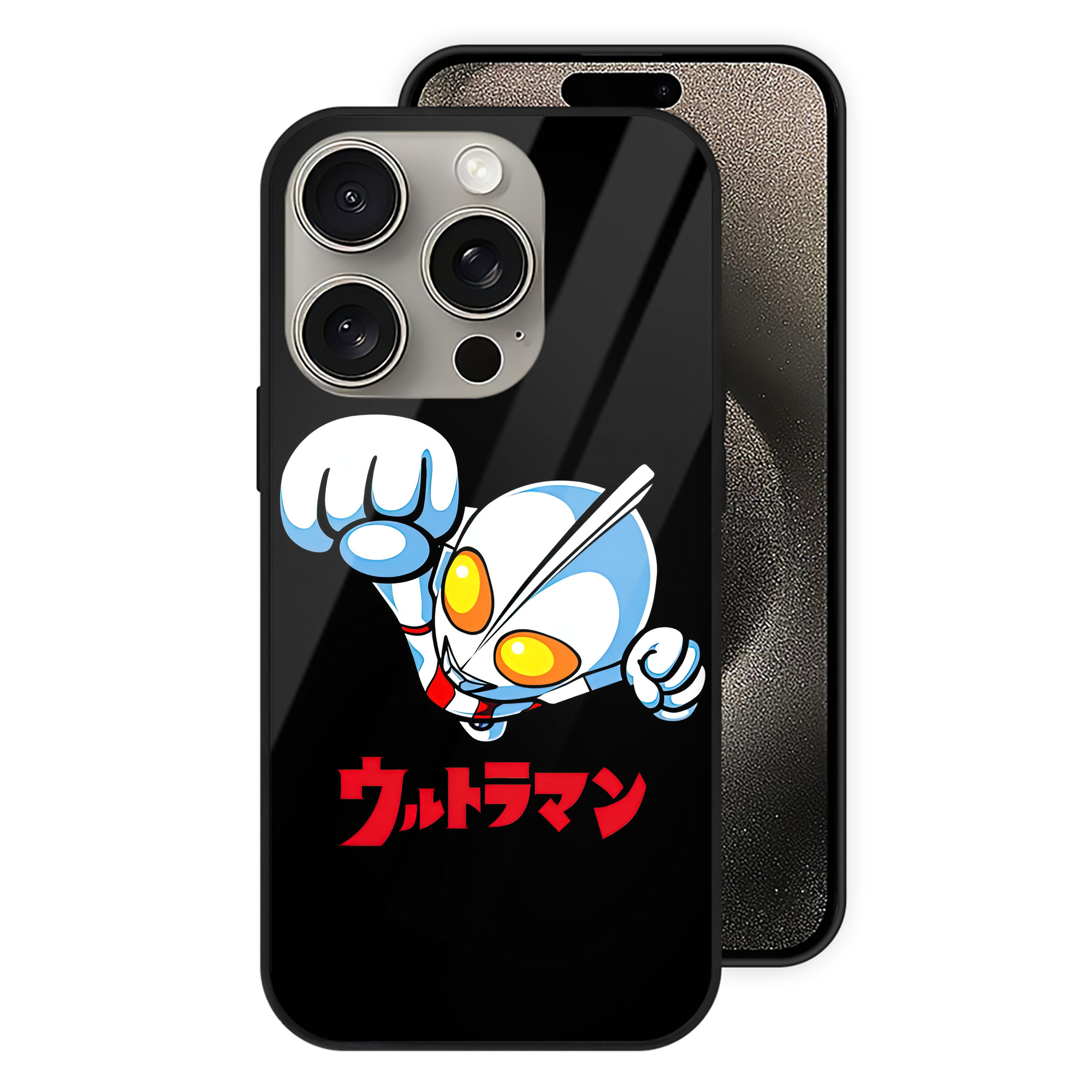 （画像用） ウルトラマン Ultraman 【iPhone15Pro対応】スマホケース 耐衝撃＆黄変防止 背面ガラス