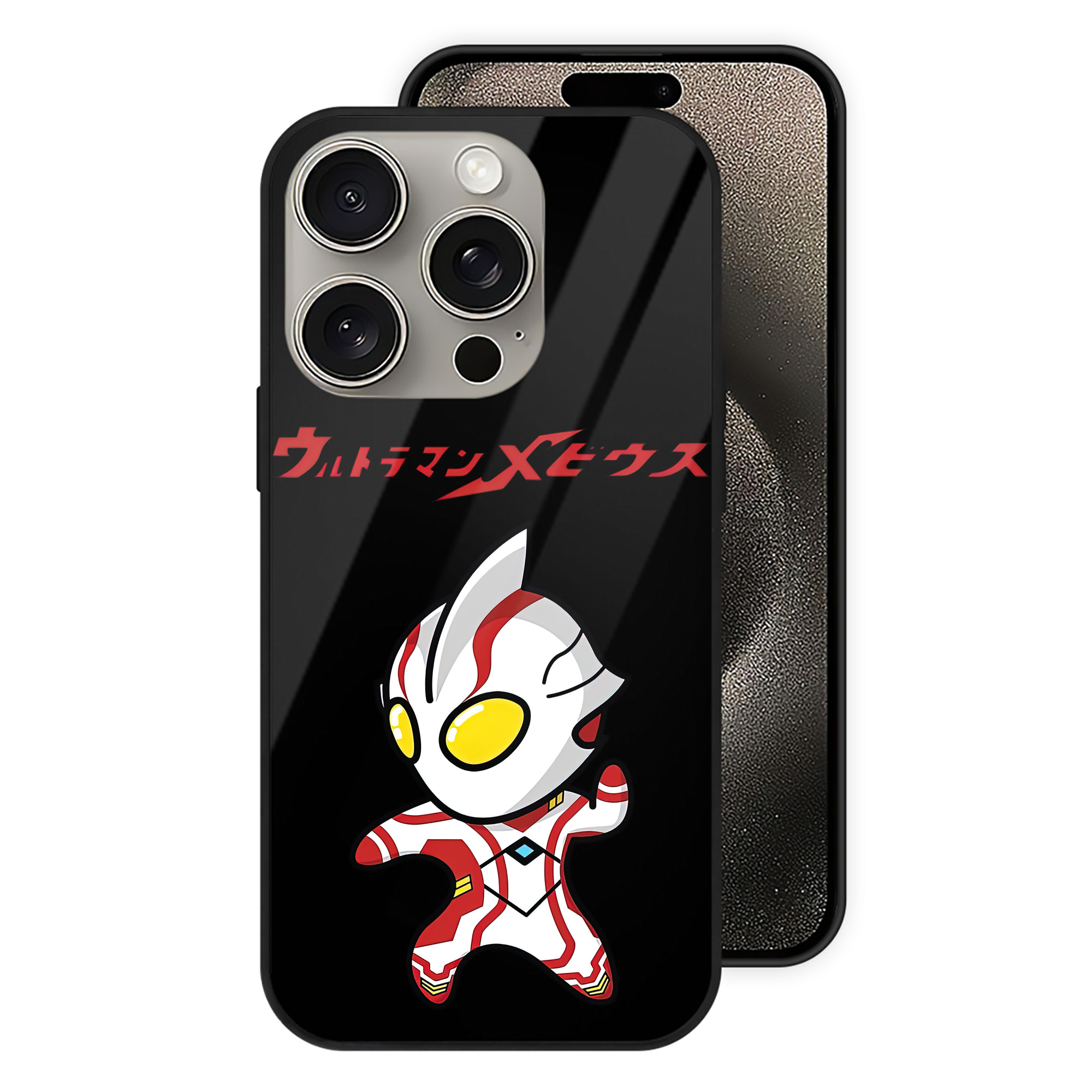 （画像用） ウルトラマン Ultraman 【iPhone15Pro対応】スマホケース 耐衝撃＆黄変防止 背面ガラス