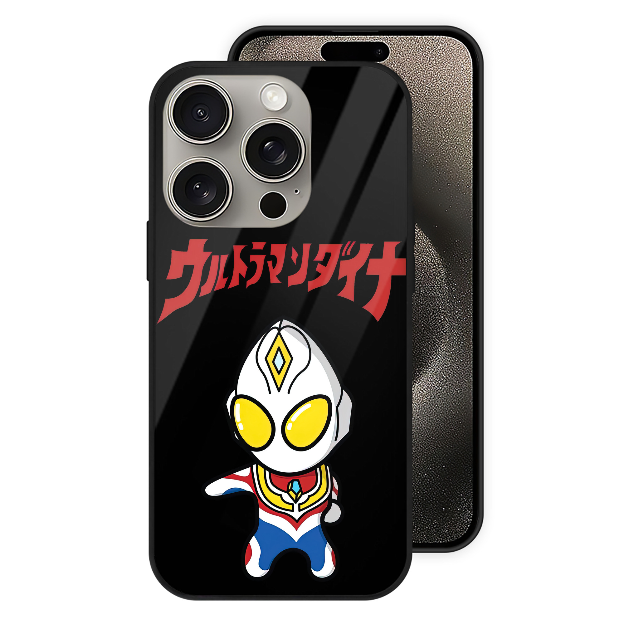 （画像用） ウルトラマン Ultraman 【iPhone15Pro対応】スマホケース 耐衝撃＆黄変防止 背面ガラス