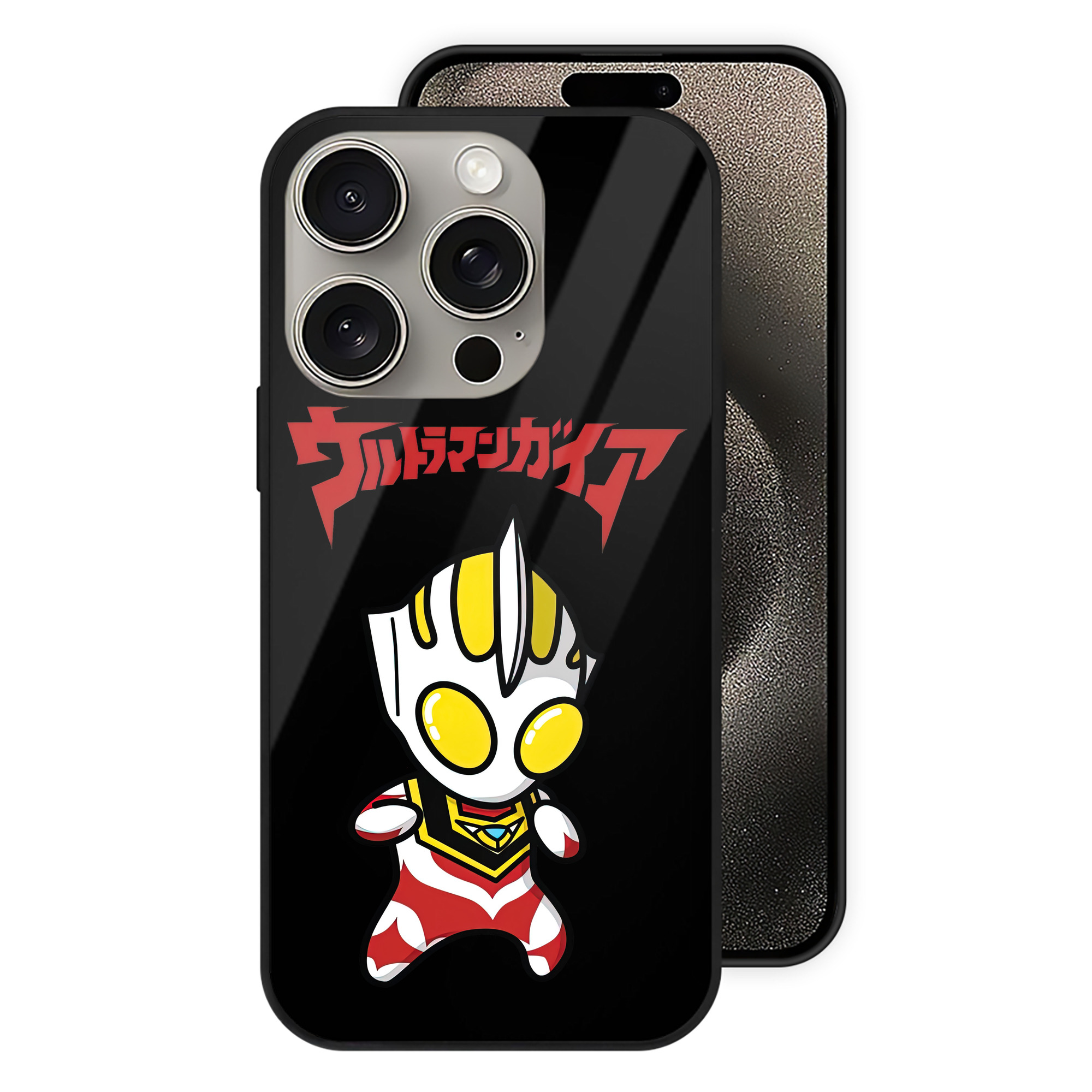 （画像用） ウルトラマン Ultraman 【iPhone15Pro対応】スマホケース 耐衝撃＆黄変防止 背面ガラス