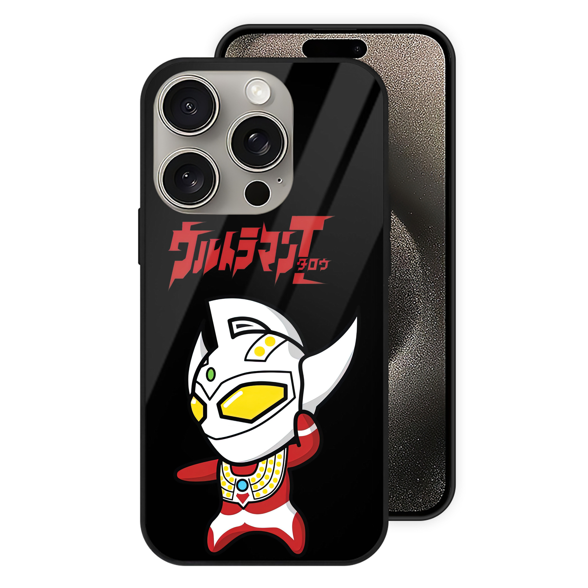（画像用） ウルトラマン Ultraman 【iPhone15Pro対応】スマホケース 耐衝撃＆黄変防止 背面ガラス