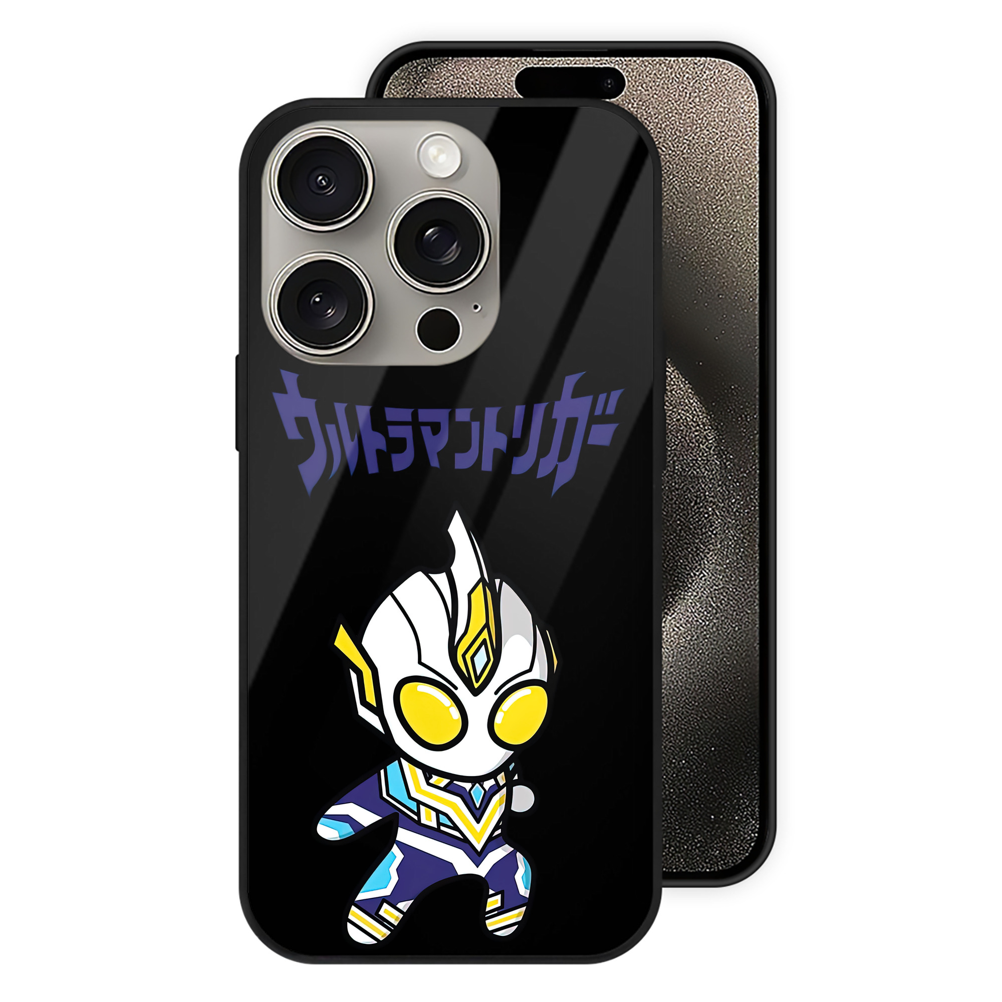 （画像用） ウルトラマン Ultraman 【iPhone15Pro対応】スマホケース 耐衝撃＆黄変防止 背面ガラス