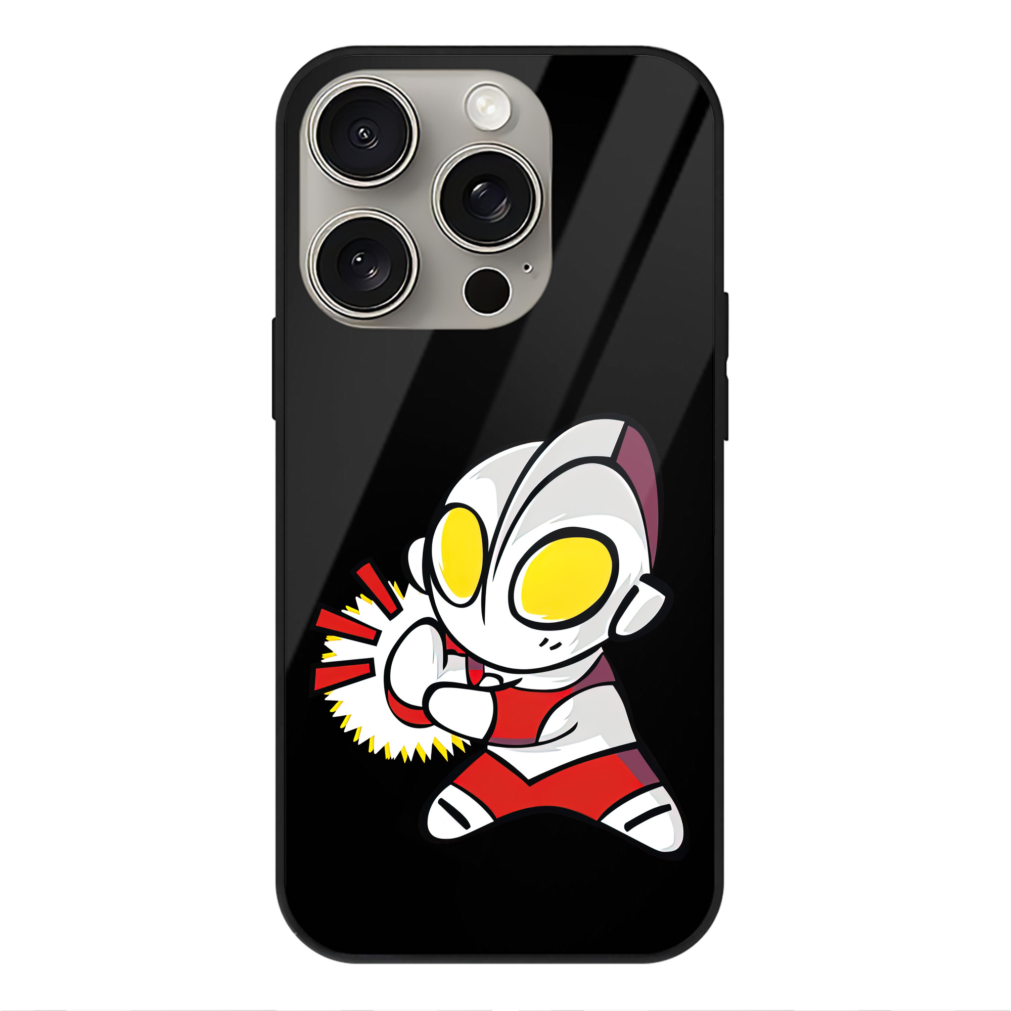 （画像用） ウルトラマン Ultraman 【iPhone15Pro対応】スマホケース 耐衝撃＆黄変防止 背面ガラス