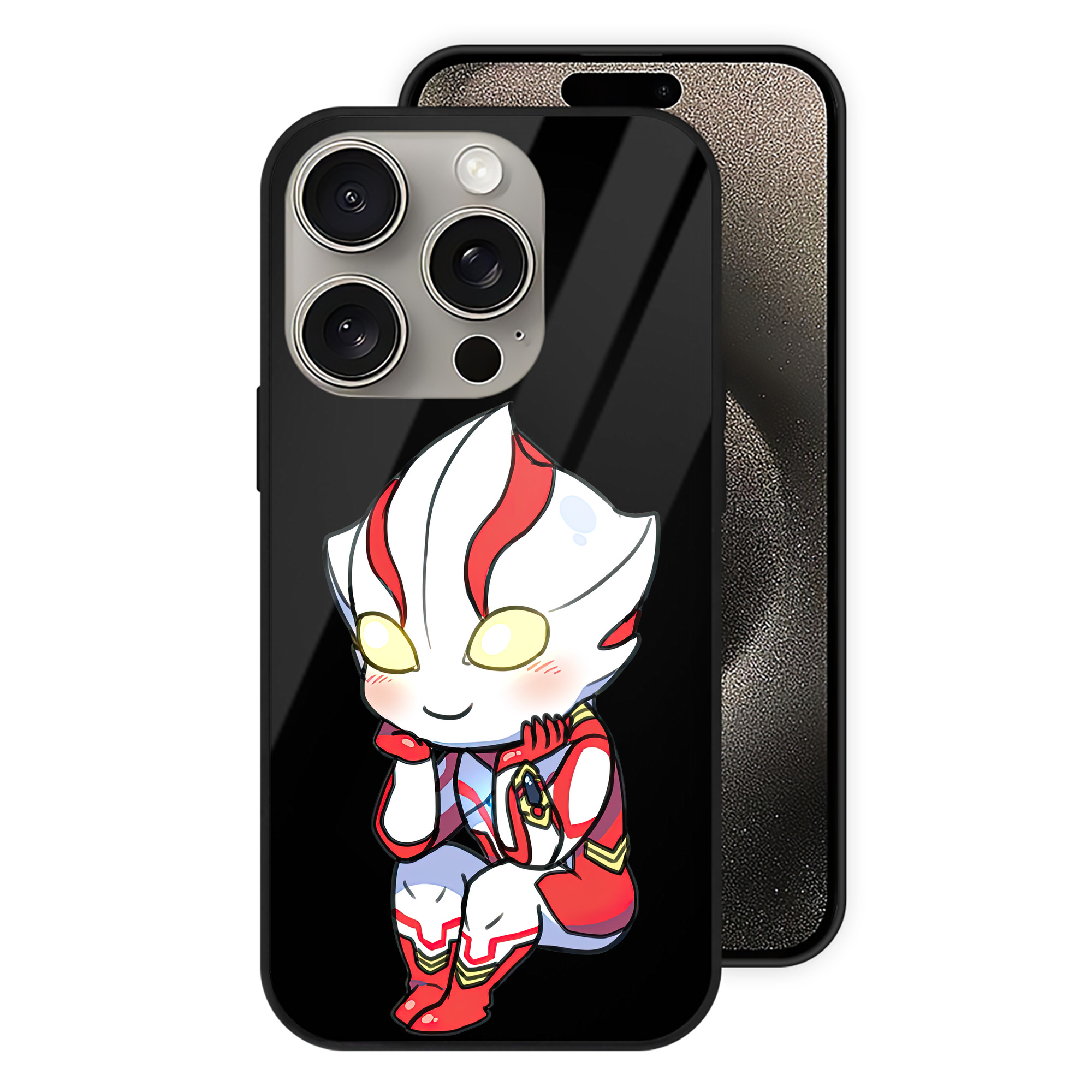 （画像用） ウルトラマン Ultraman 【iPhone15Pro対応】スマホケース 耐衝撃＆黄変防止 背面ガラス