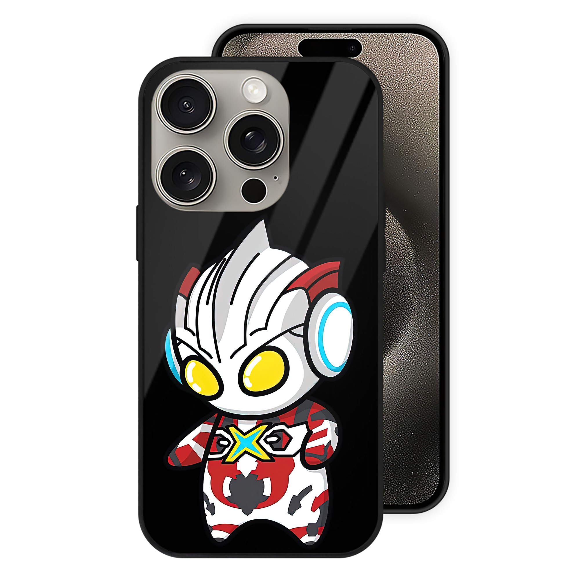 （画像用） ウルトラマン Ultraman 【iPhone15Pro対応】スマホケース 耐衝撃＆黄変防止 背面ガラス