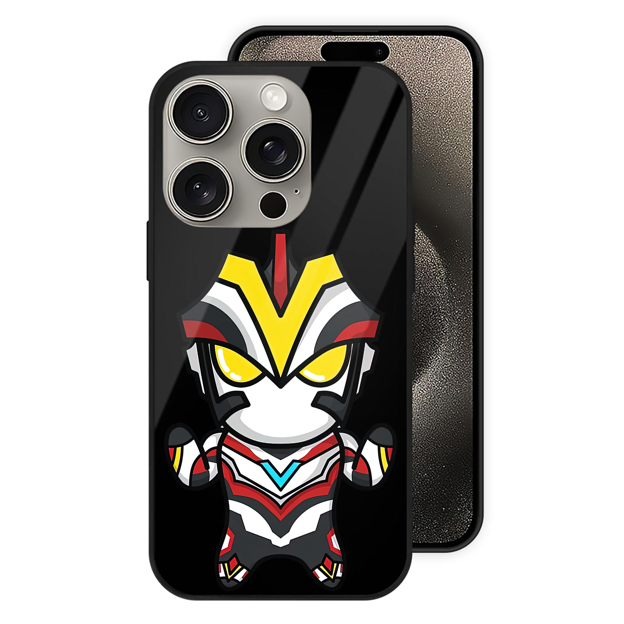 （画像用） ウルトラマン Ultraman 【iPhone15Pro対応】スマホケース 耐衝撃＆黄変防止 背面ガラス