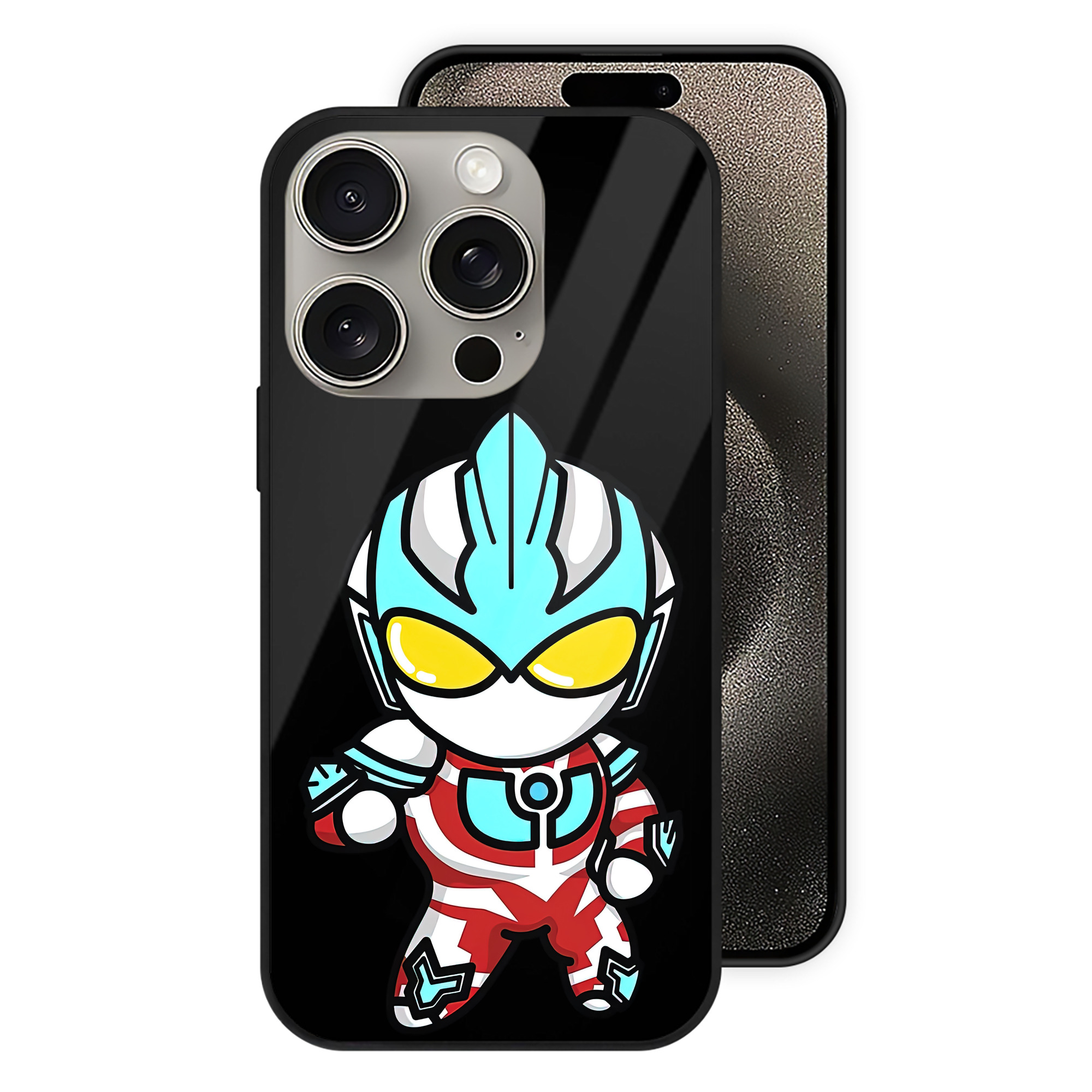 （画像用） ウルトラマン Ultraman 【iPhone15Pro対応】スマホケース 耐衝撃＆黄変防止 背面ガラス