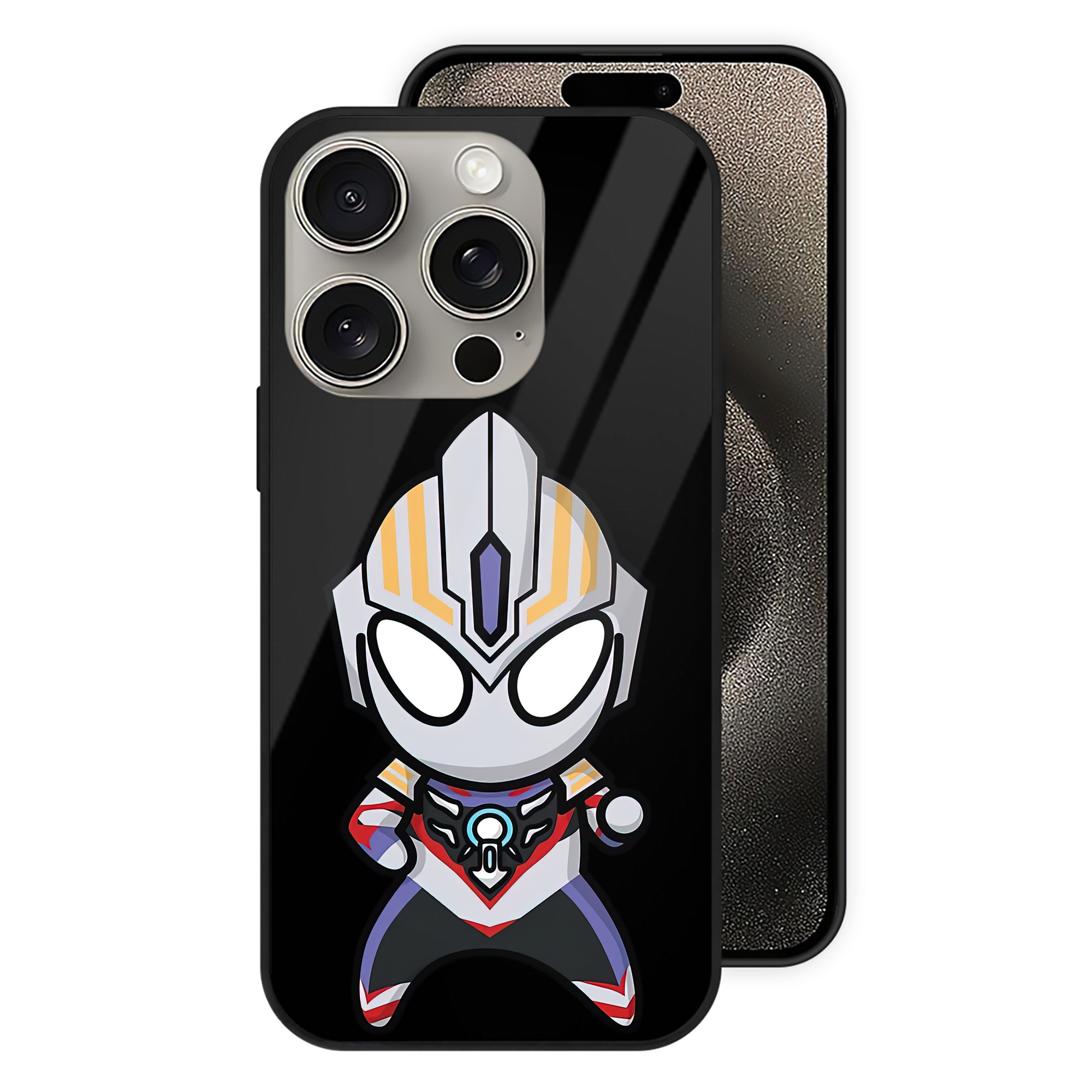 （画像用） ウルトラマン Ultraman 【iPhone15Pro対応】スマホケース 耐衝撃＆黄変防止 背面ガラス