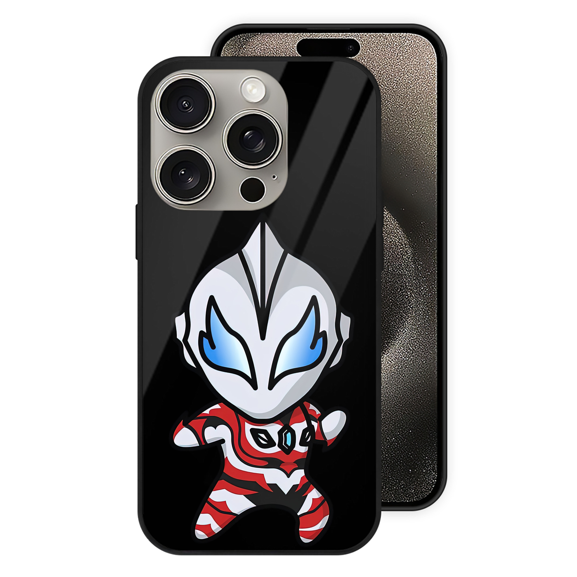 （画像用） ウルトラマン Ultraman 【iPhone15Pro対応】スマホケース 耐衝撃＆黄変防止 背面ガラス
