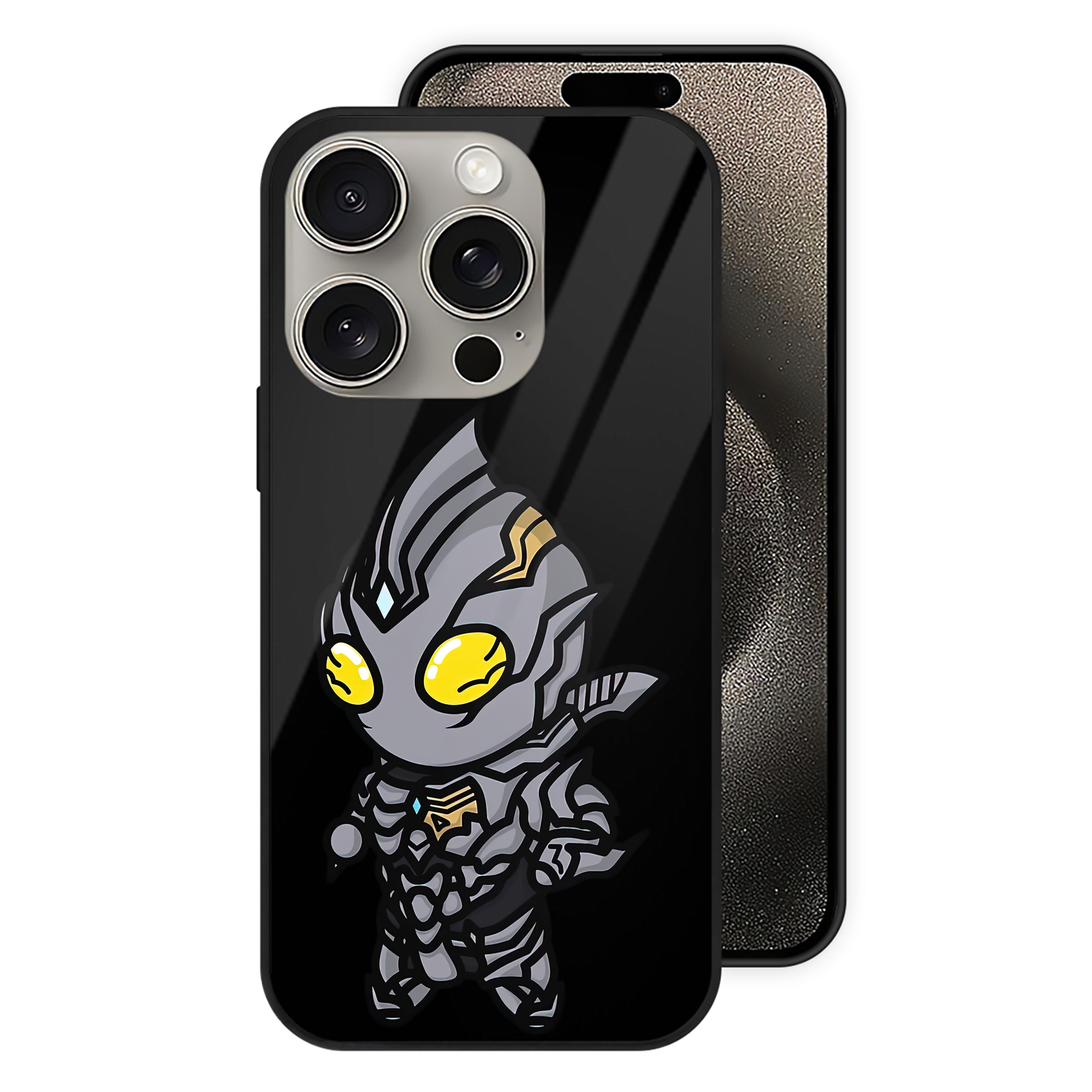 （画像用） ウルトラマン Ultraman 【iPhone15Pro対応】スマホケース 耐衝撃＆黄変防止 背面ガラス
