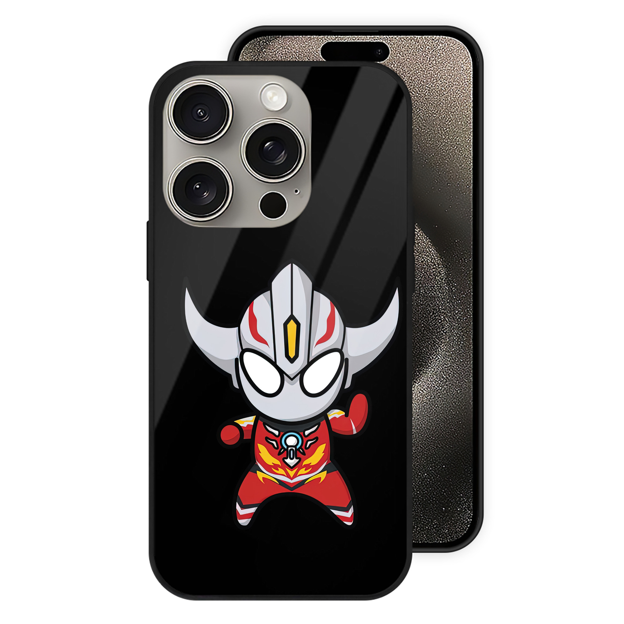 （画像用） ウルトラマン Ultraman 【iPhone15Pro対応】スマホケース 耐衝撃＆黄変防止 背面ガラス