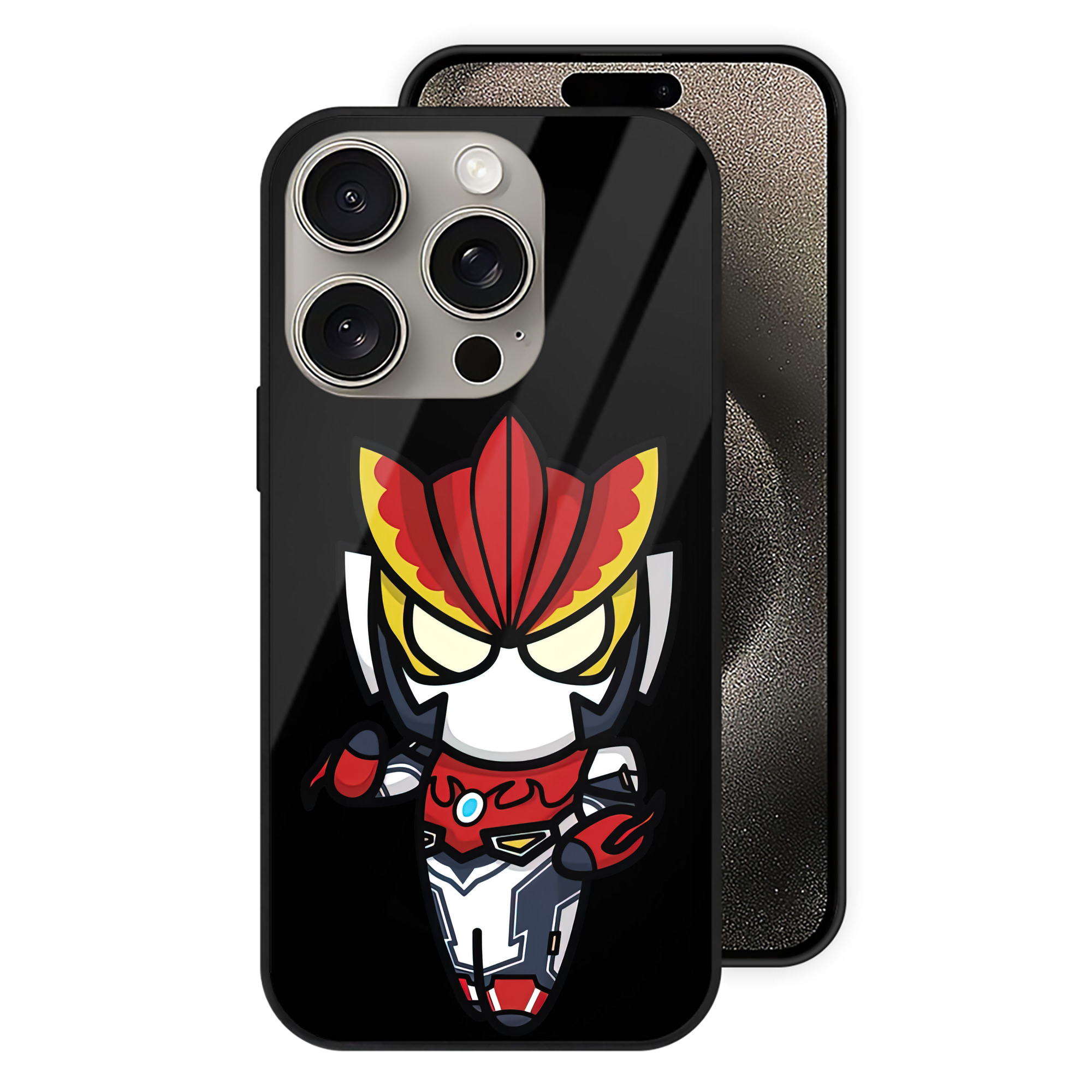 （画像用） ウルトラマン Ultraman 【iPhone15Pro対応】スマホケース 耐衝撃＆黄変防止 背面ガラス