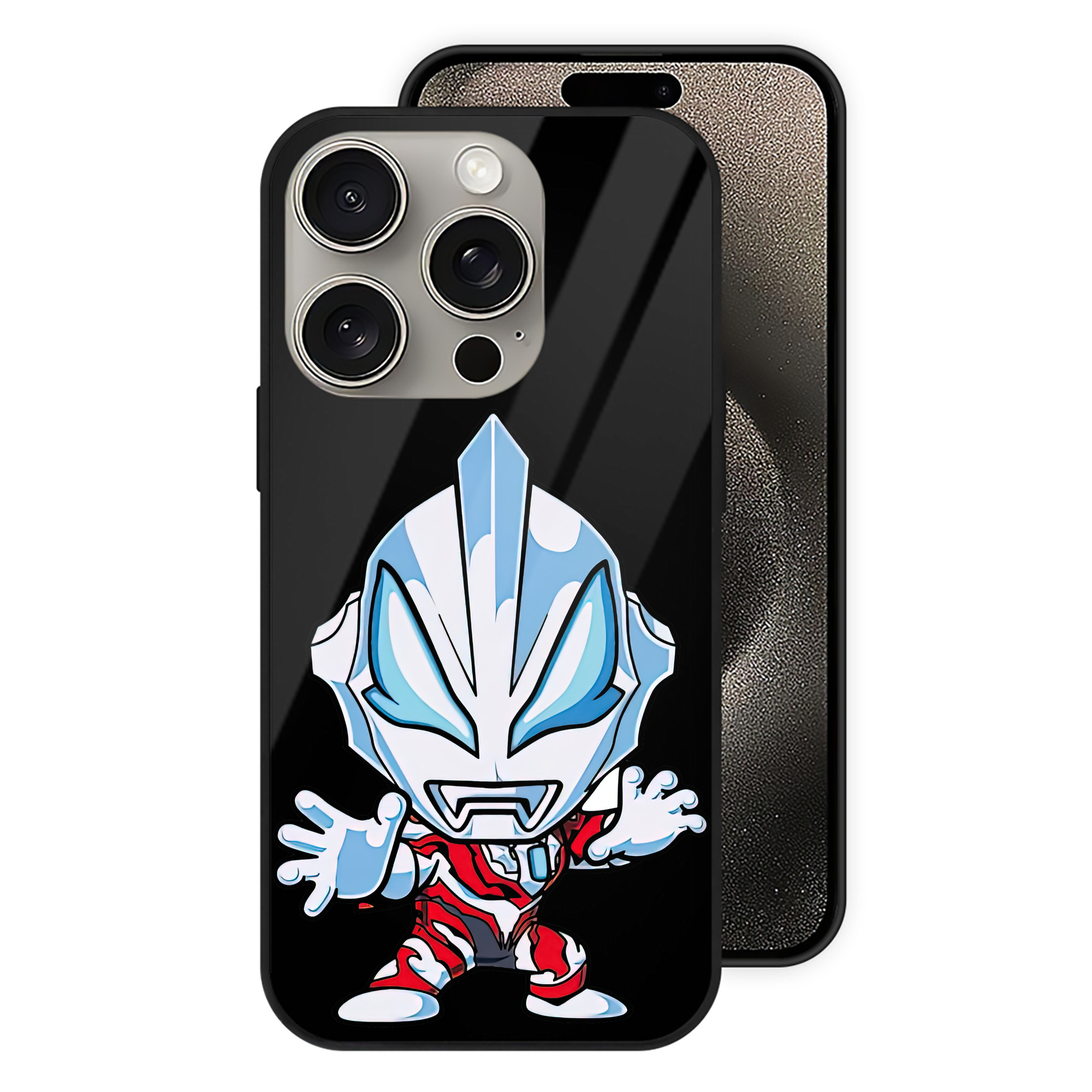 （画像用） ウルトラマン Ultraman 【iPhone15Pro対応】スマホケース 耐衝撃＆黄変防止 背面ガラス